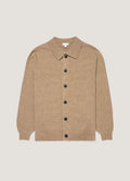 Men's Lambswool Cardigan in Sandstone