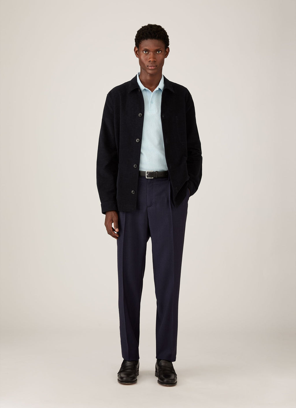 Men's Moleskin Twin Pocket Jacket in Navy
