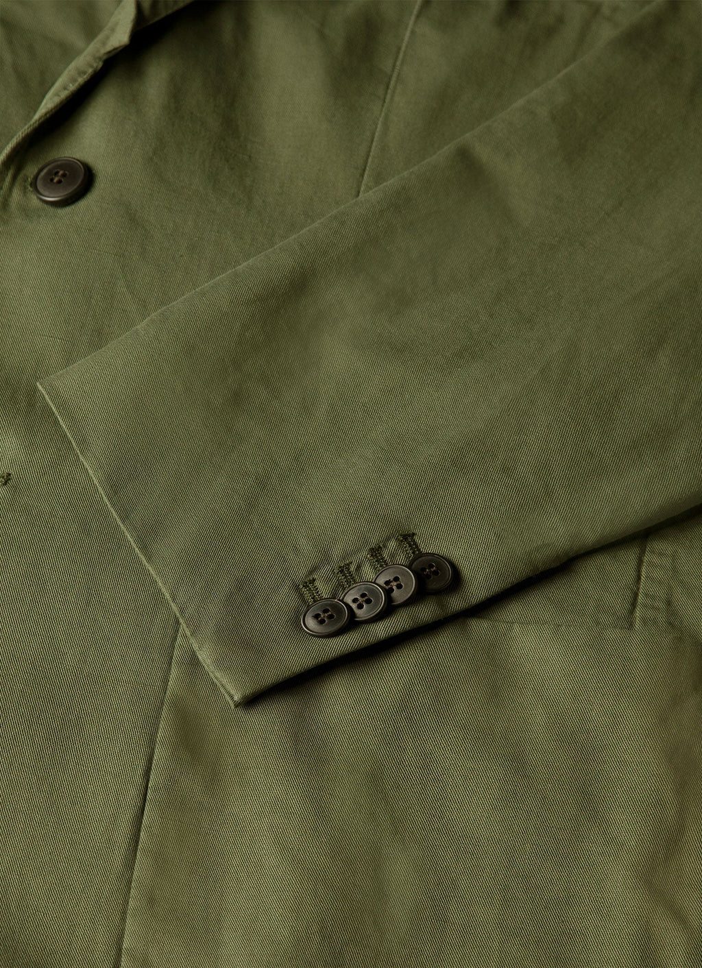 Men's Cotton Linen Two-Piece Suit in Deep Olive