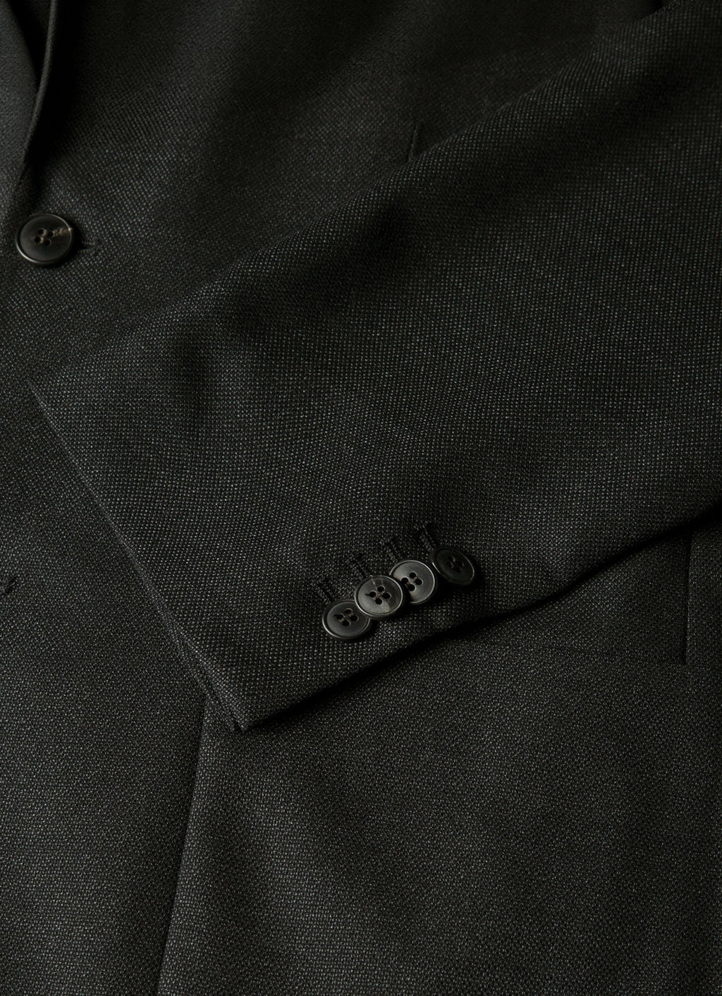 Men's Lightweight Travel Wool Two-Piece Suit in Dark Charcoal Melange