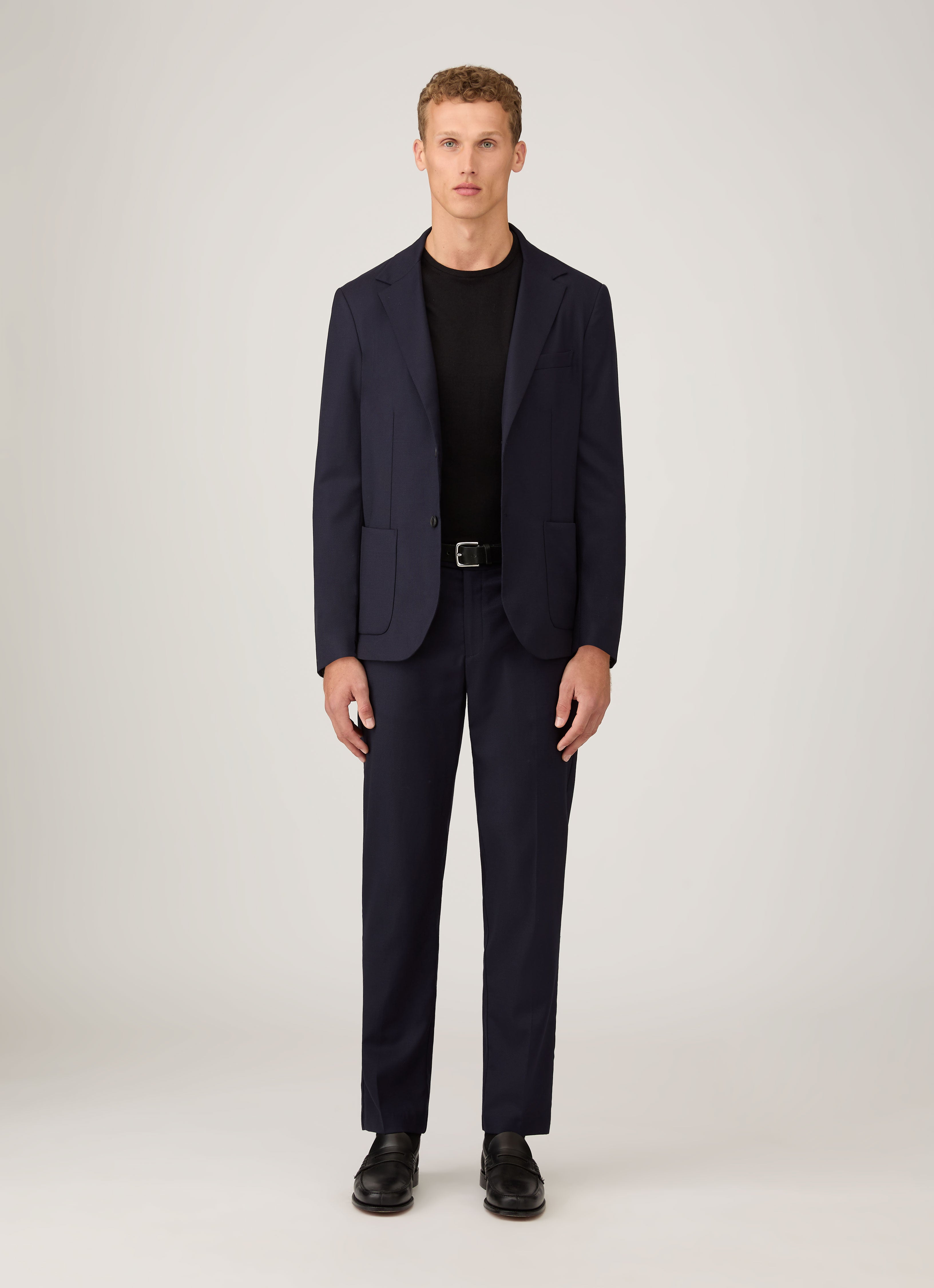 Men's Extra-Fine Merino Crew Neck in Black