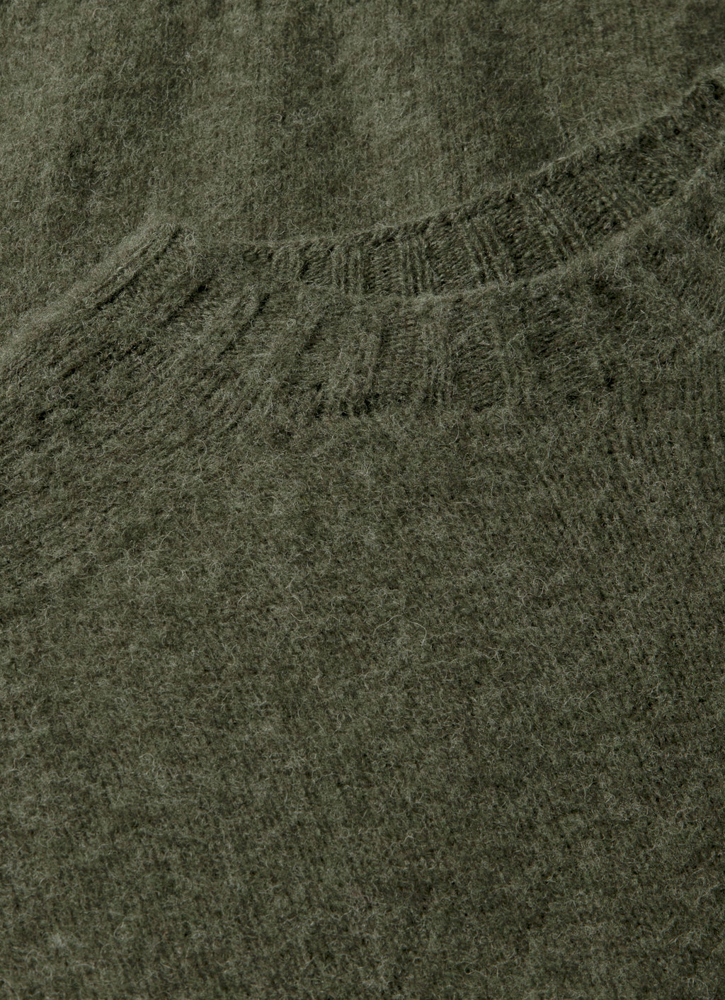 Men's Shetland Crew Neck Jumper in Sea Moss