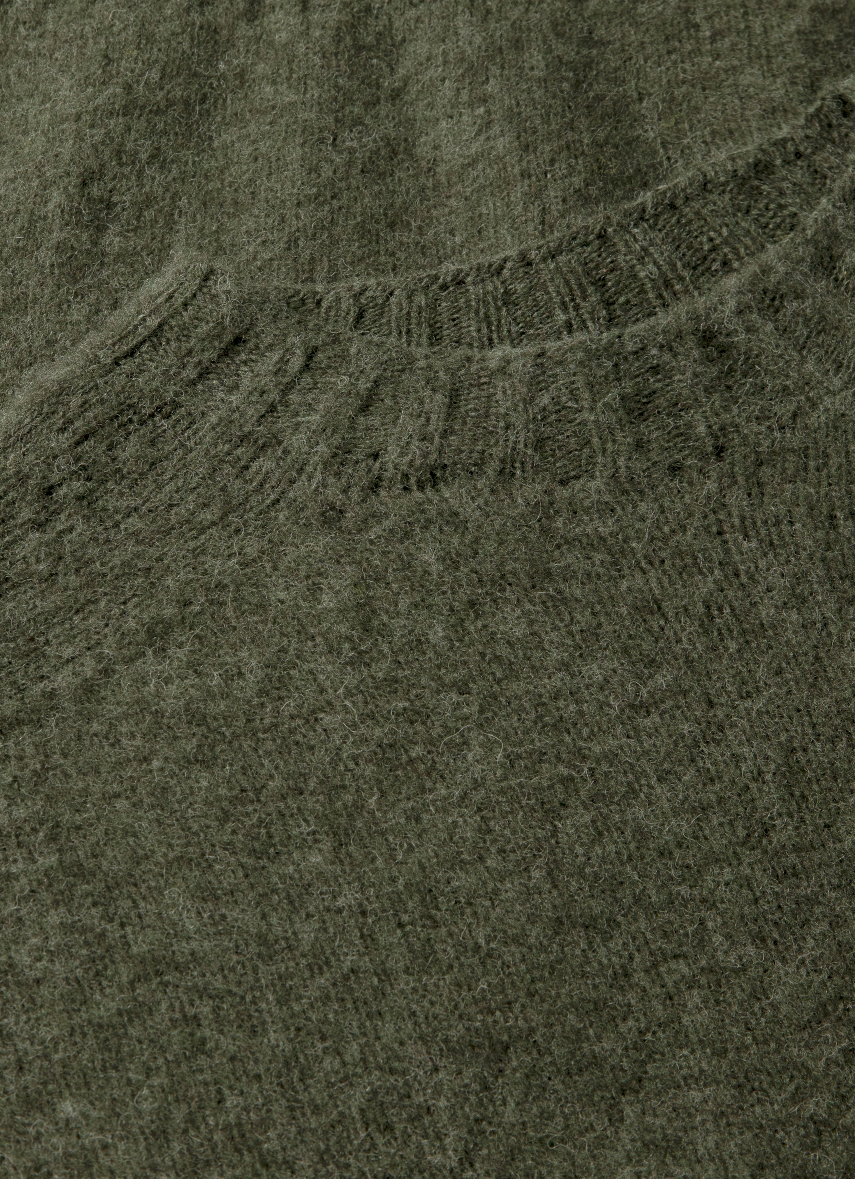 Men's Shetland Crew Neck Jumper in Sea Moss