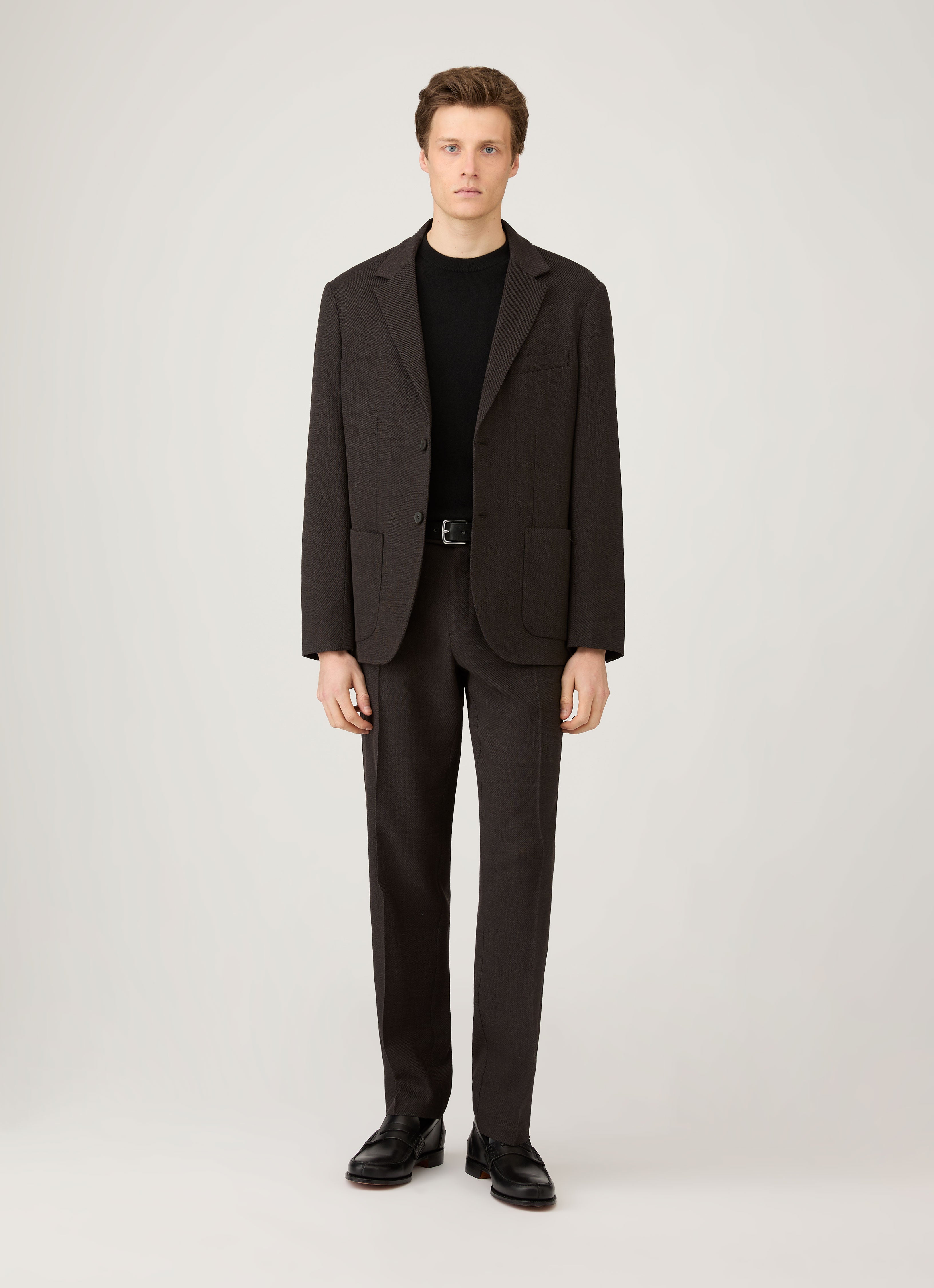 Men's Cashmere Crew Neck Jumper in Black