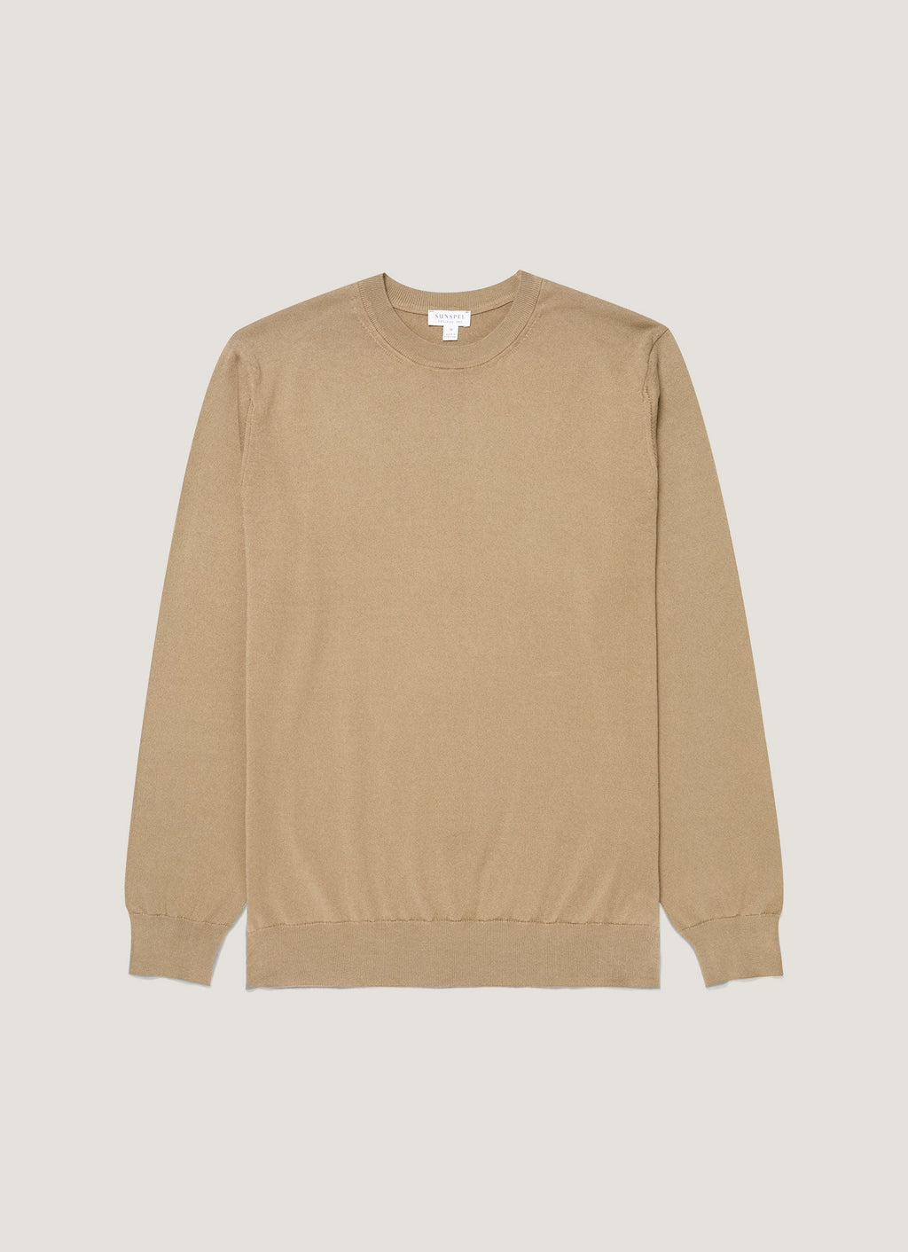 Men's Lightweight Cotton Jumper in Dark Stone