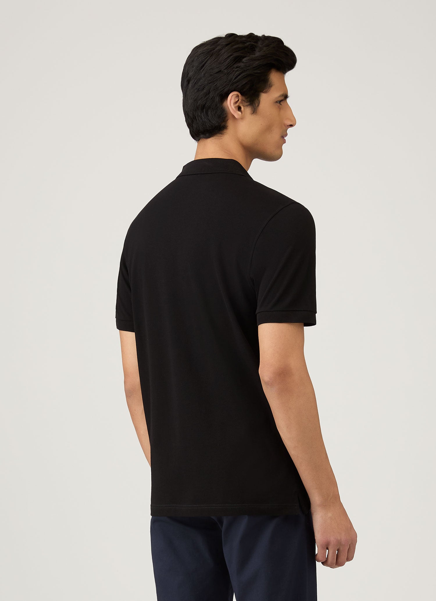 Men's Piqu¨¦ Polo Shirt in Black