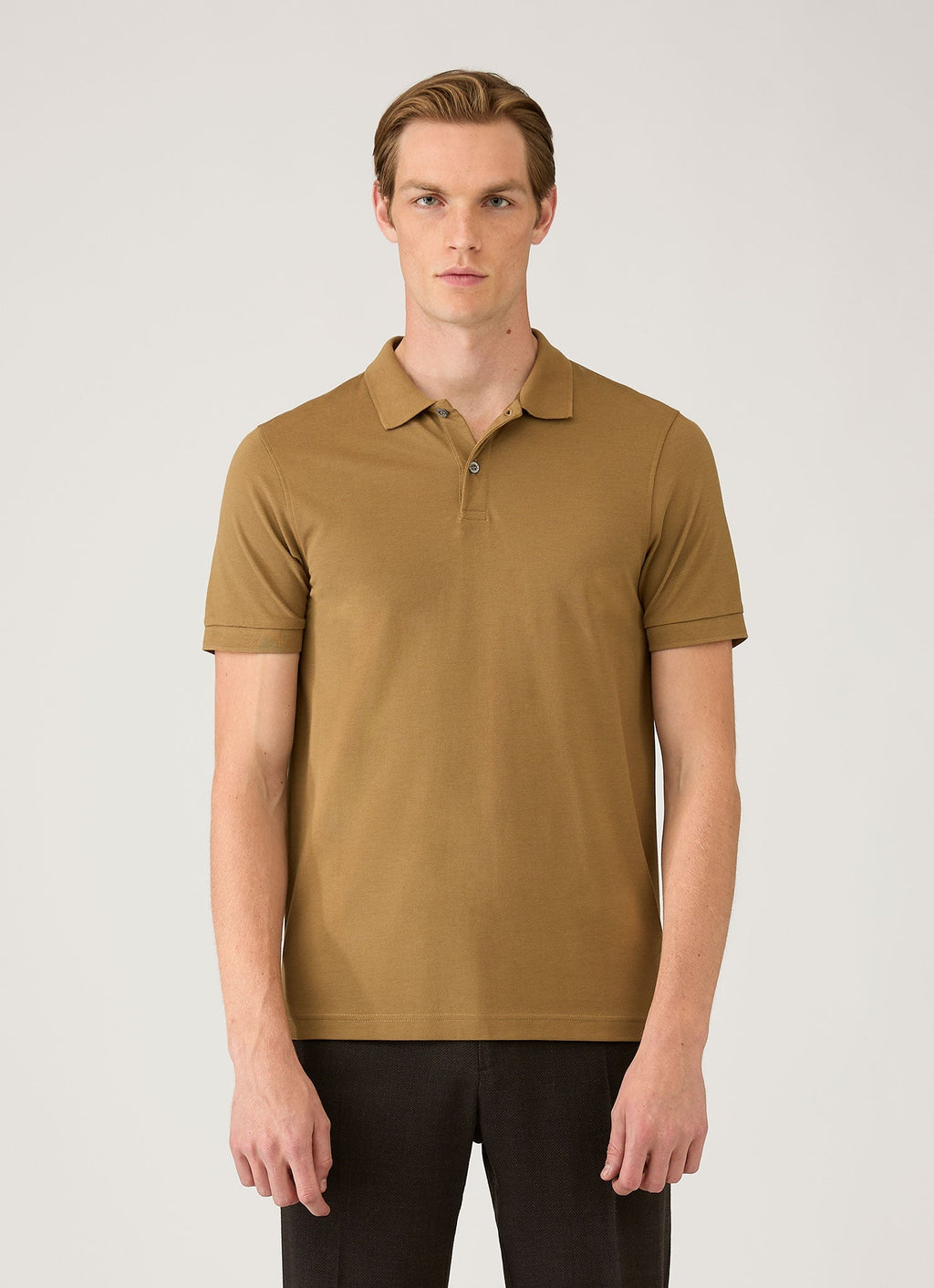 Men's Piqu¨¦ Polo Shirt in Walnut