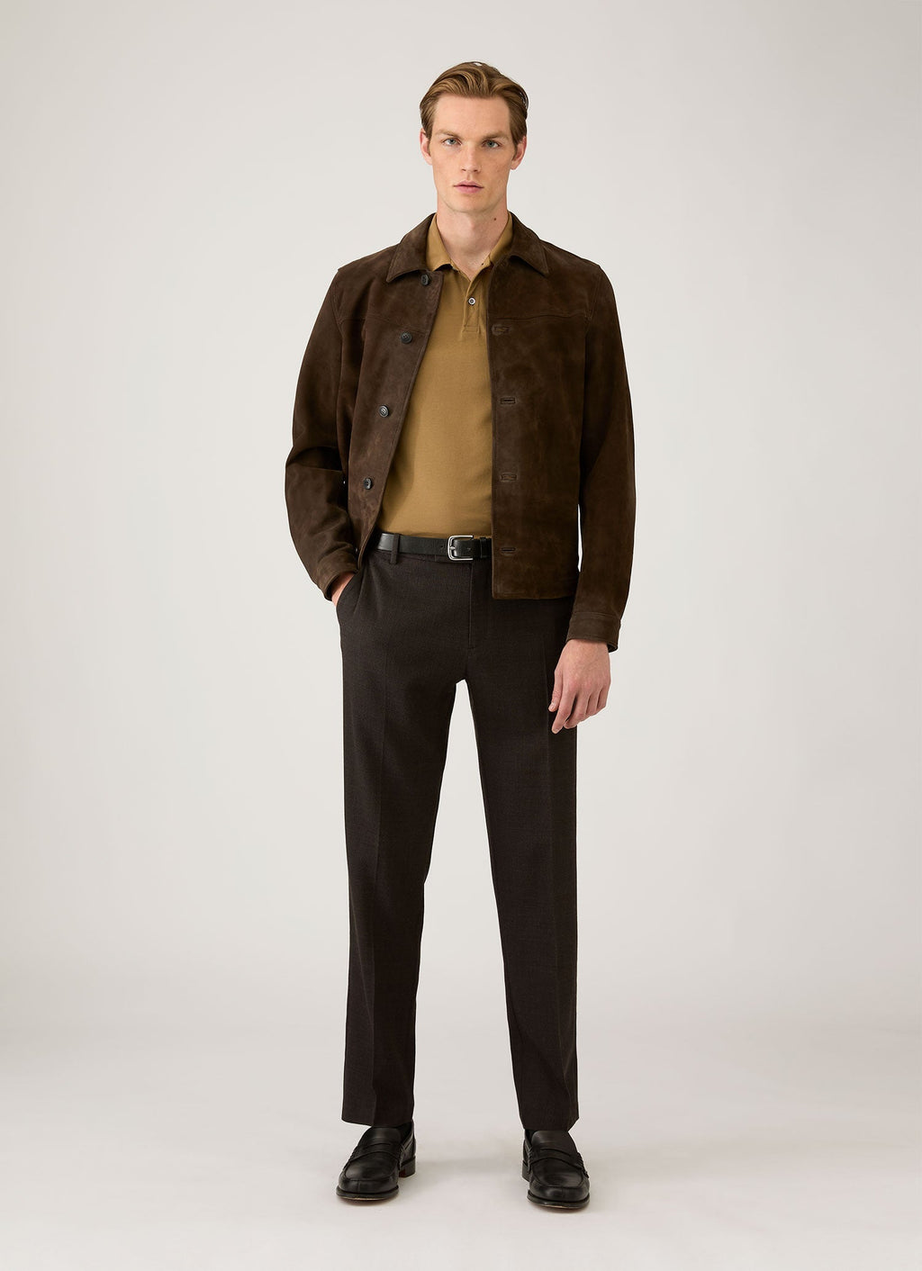 Men's Piqu¨¦ Polo Shirt in Walnut