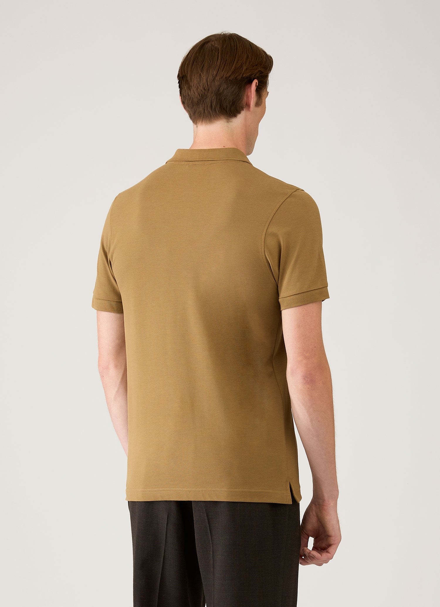 Men's Piqu¨¦ Polo Shirt in Walnut