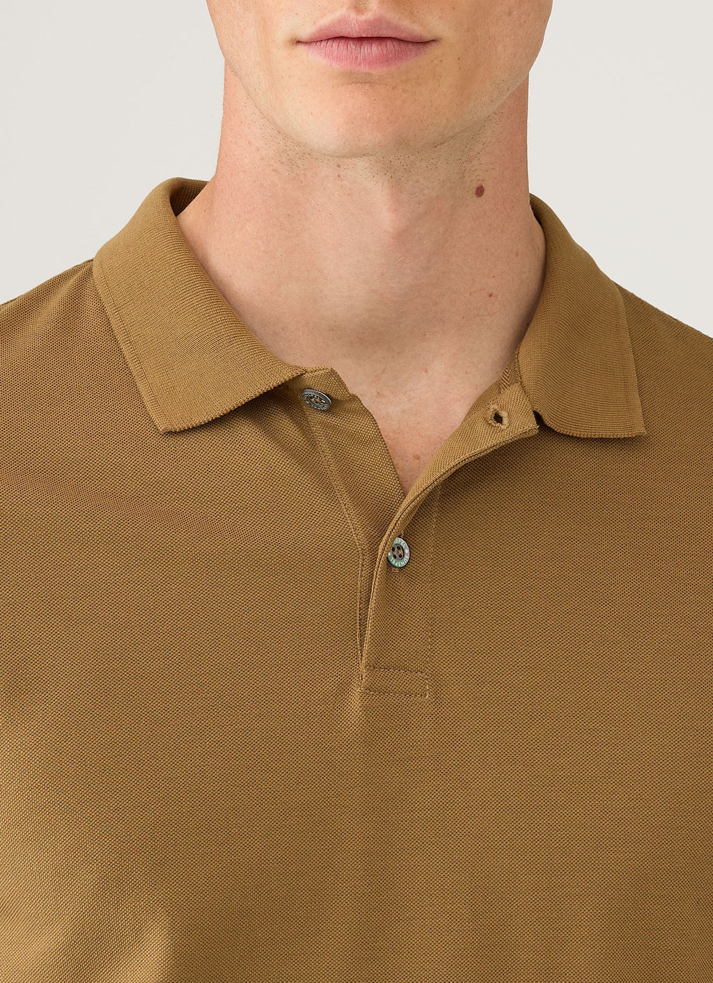 Men's Piqu¨¦ Polo Shirt in Walnut