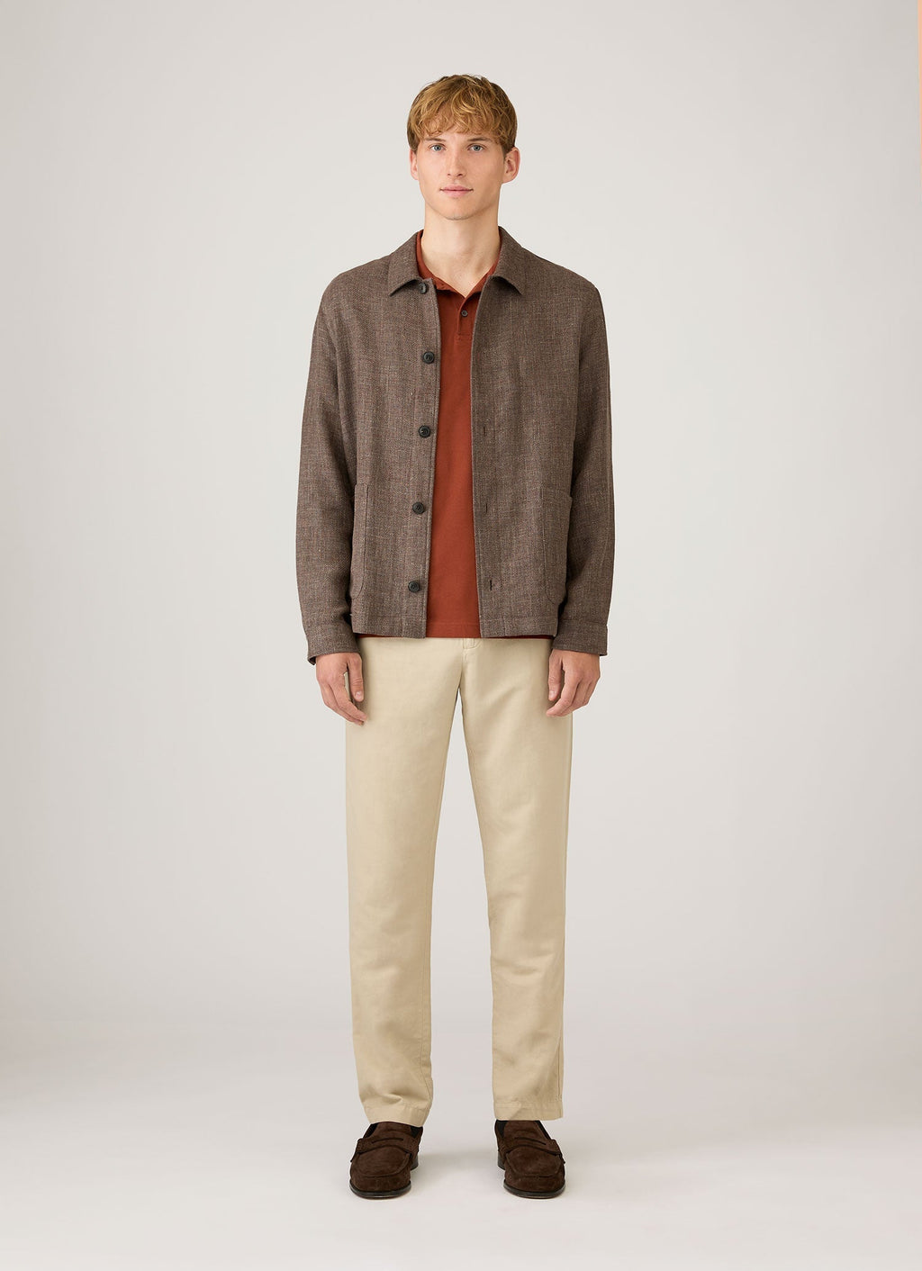 Men's Piqu¨¦ Polo Shirt in Rust