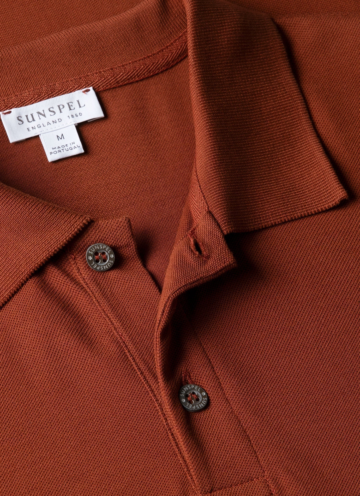 Men's Piqu¨¦ Polo Shirt in Rust