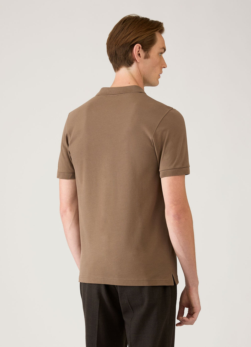 Men's Piqu¨¦ Polo Shirt in Dark Cedar