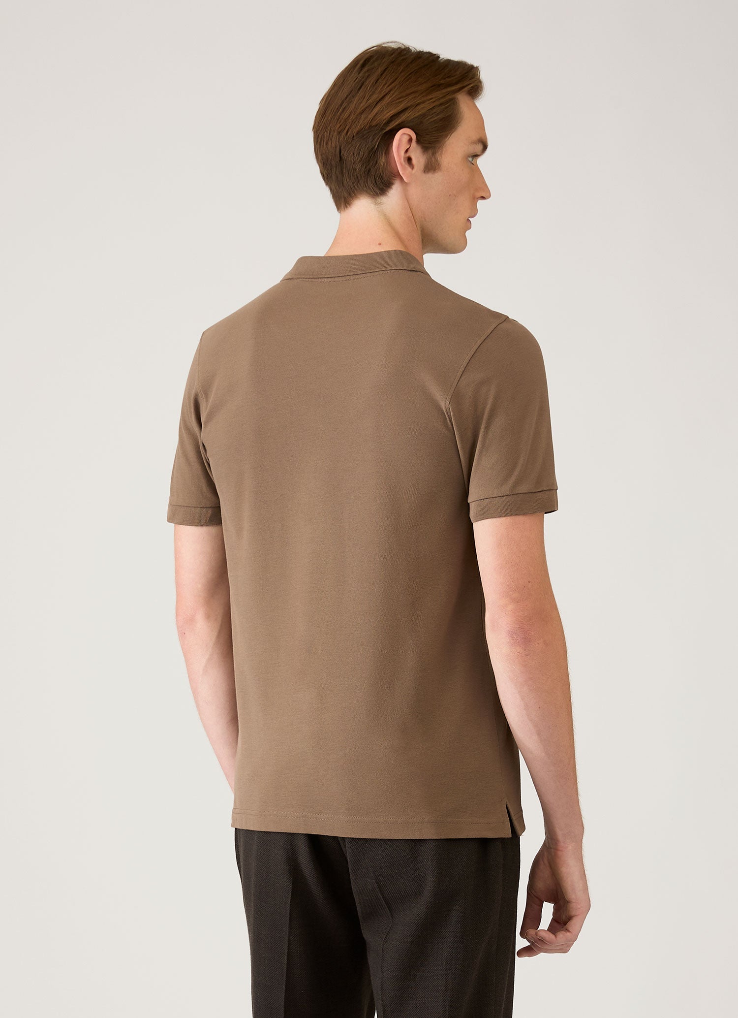 Men's Piqu¨¦ Polo Shirt in Dark Cedar