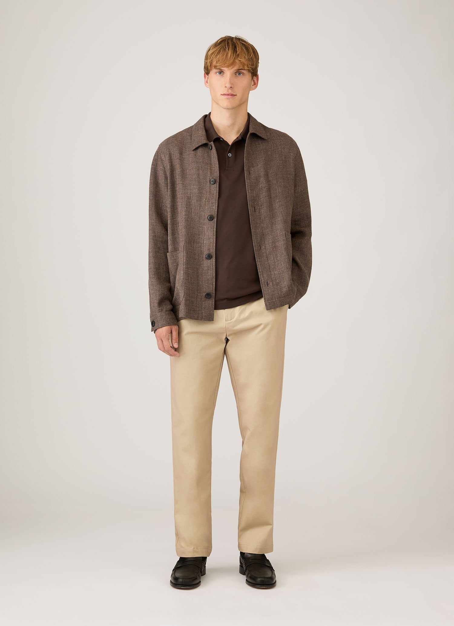 Men's Piqu¨¦ Polo Shirt in Dark Chocolate