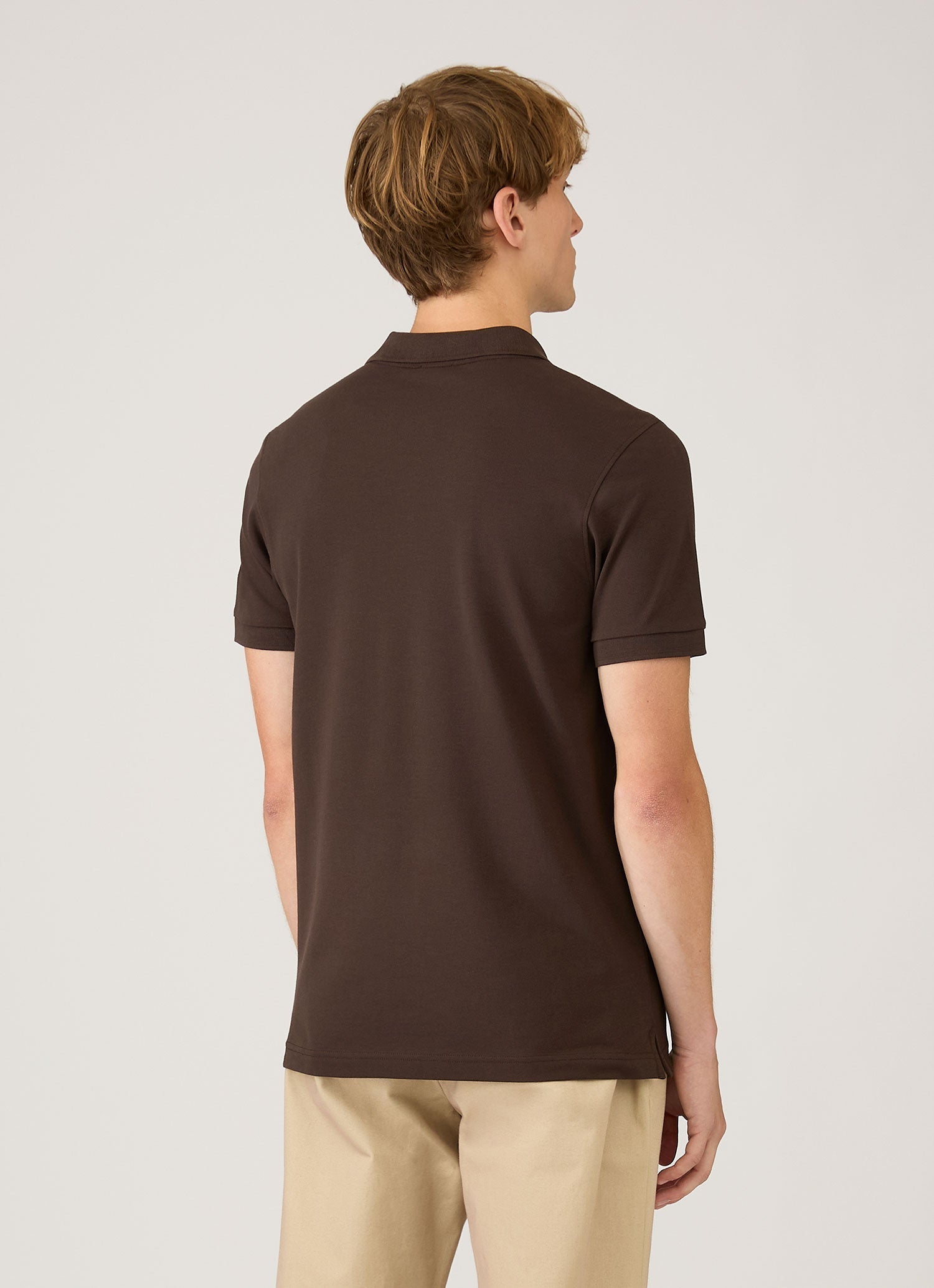 Men's Piqu¨¦ Polo Shirt in Dark Chocolate