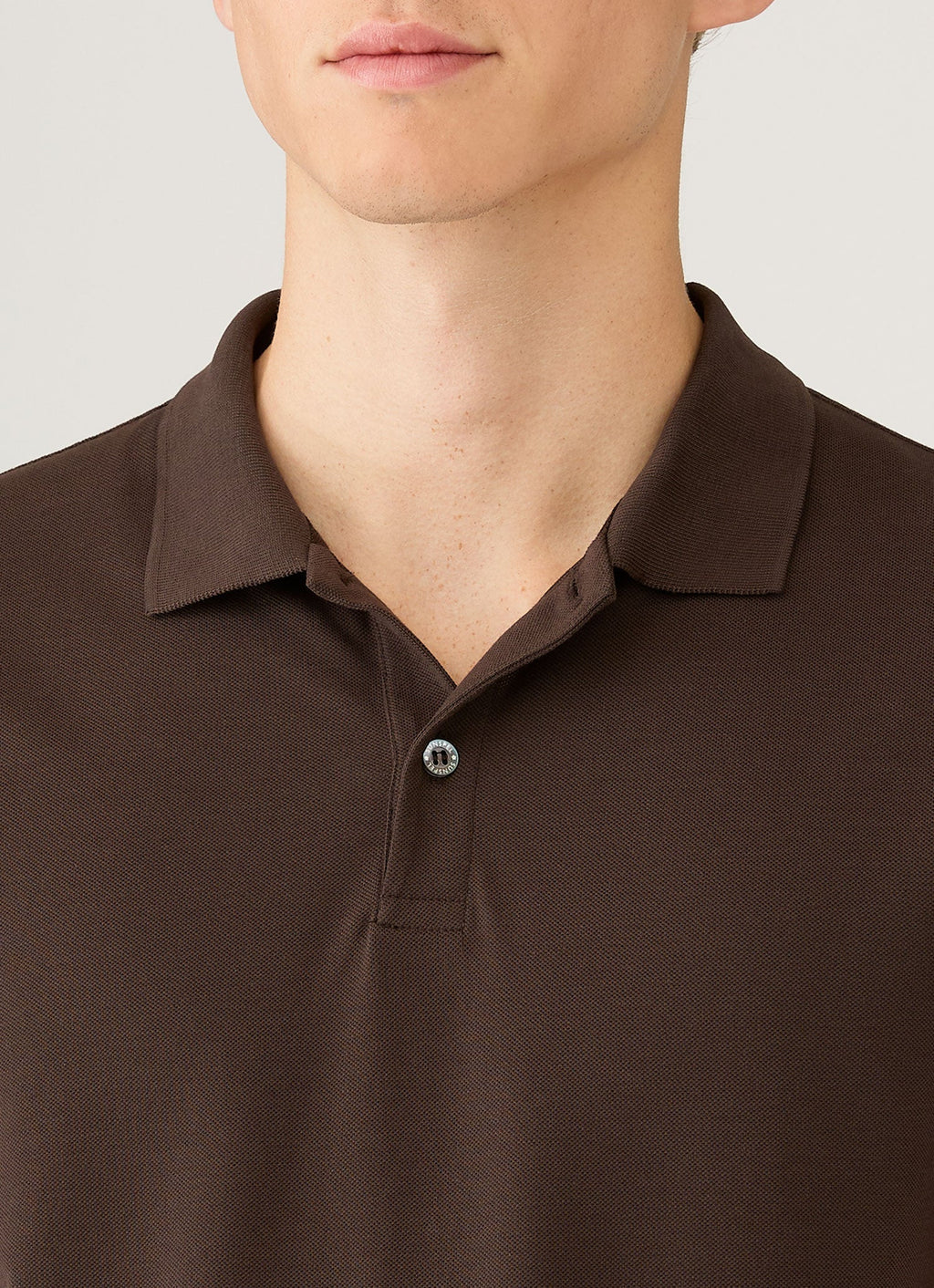Men's Piqu¨¦ Polo Shirt in Dark Chocolate