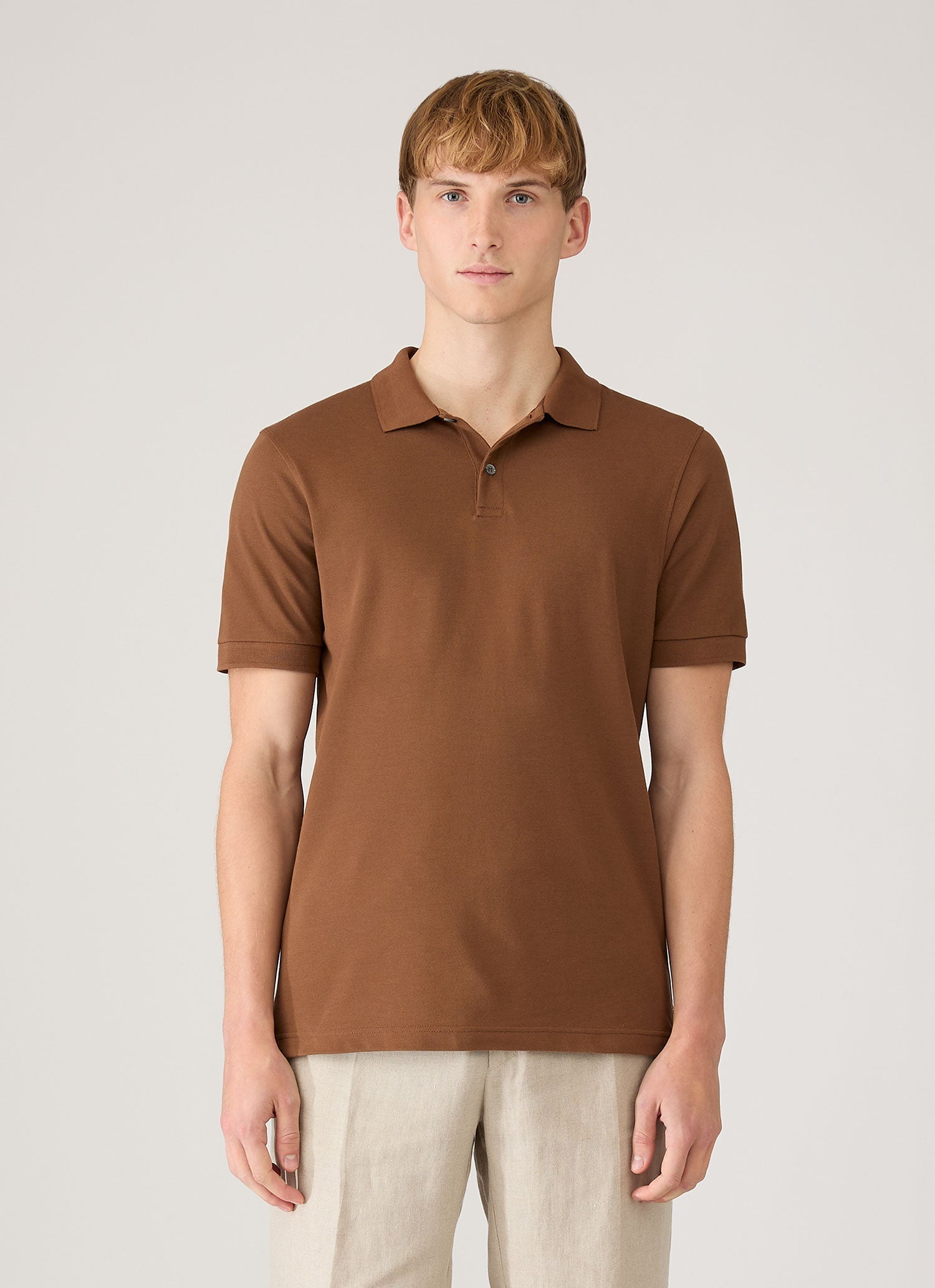 Men's Piqu¨¦ Polo Shirt in Bronze