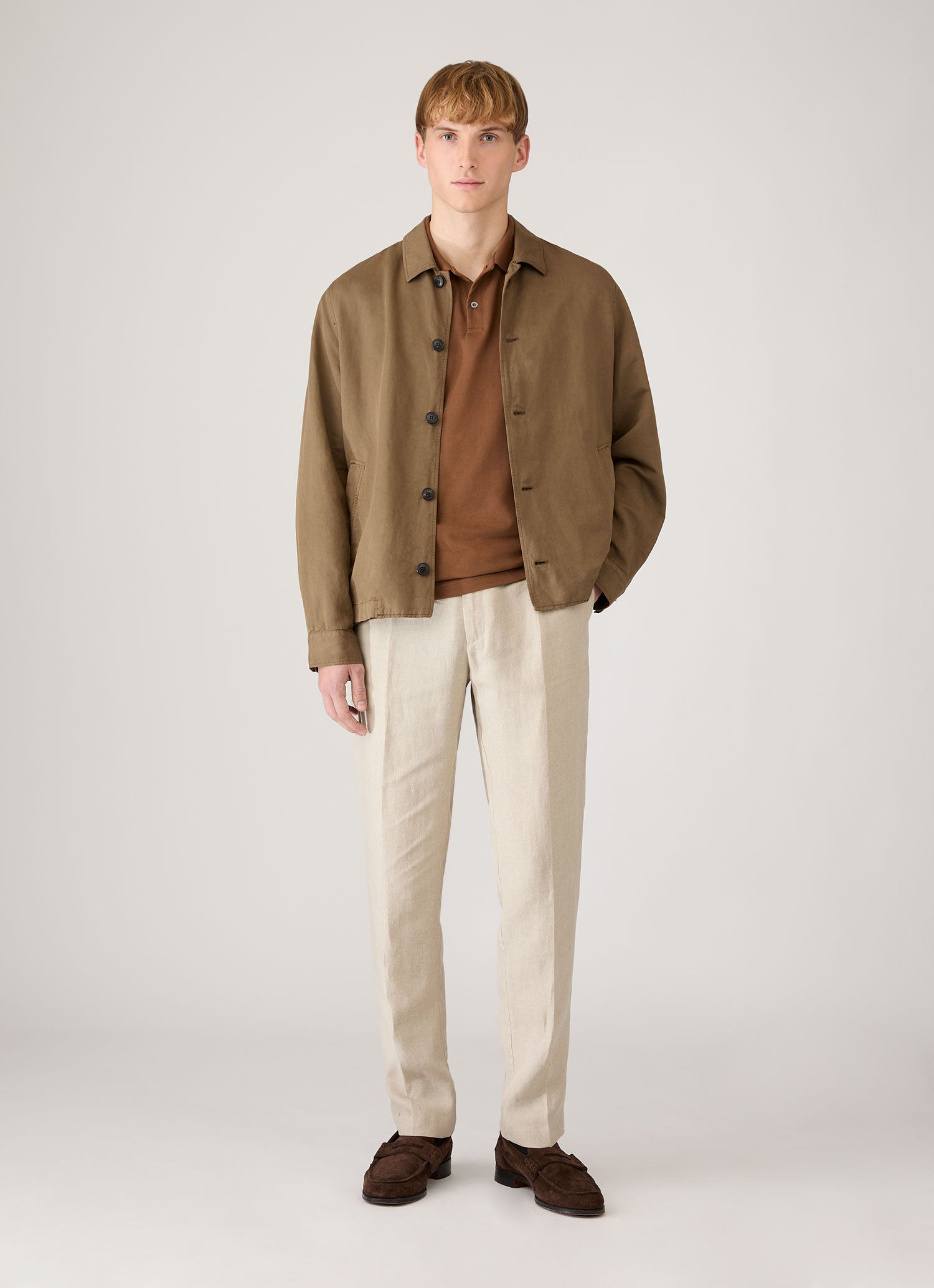 Men's Piqu¨¦ Polo Shirt in Bronze