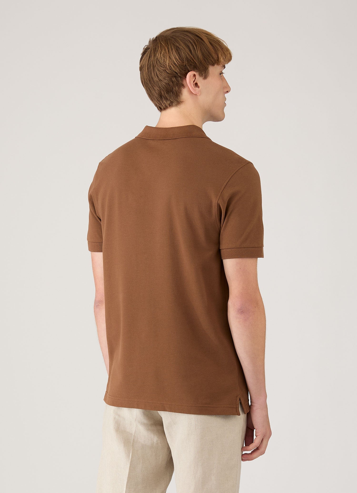 Men's Piqu¨¦ Polo Shirt in Bronze