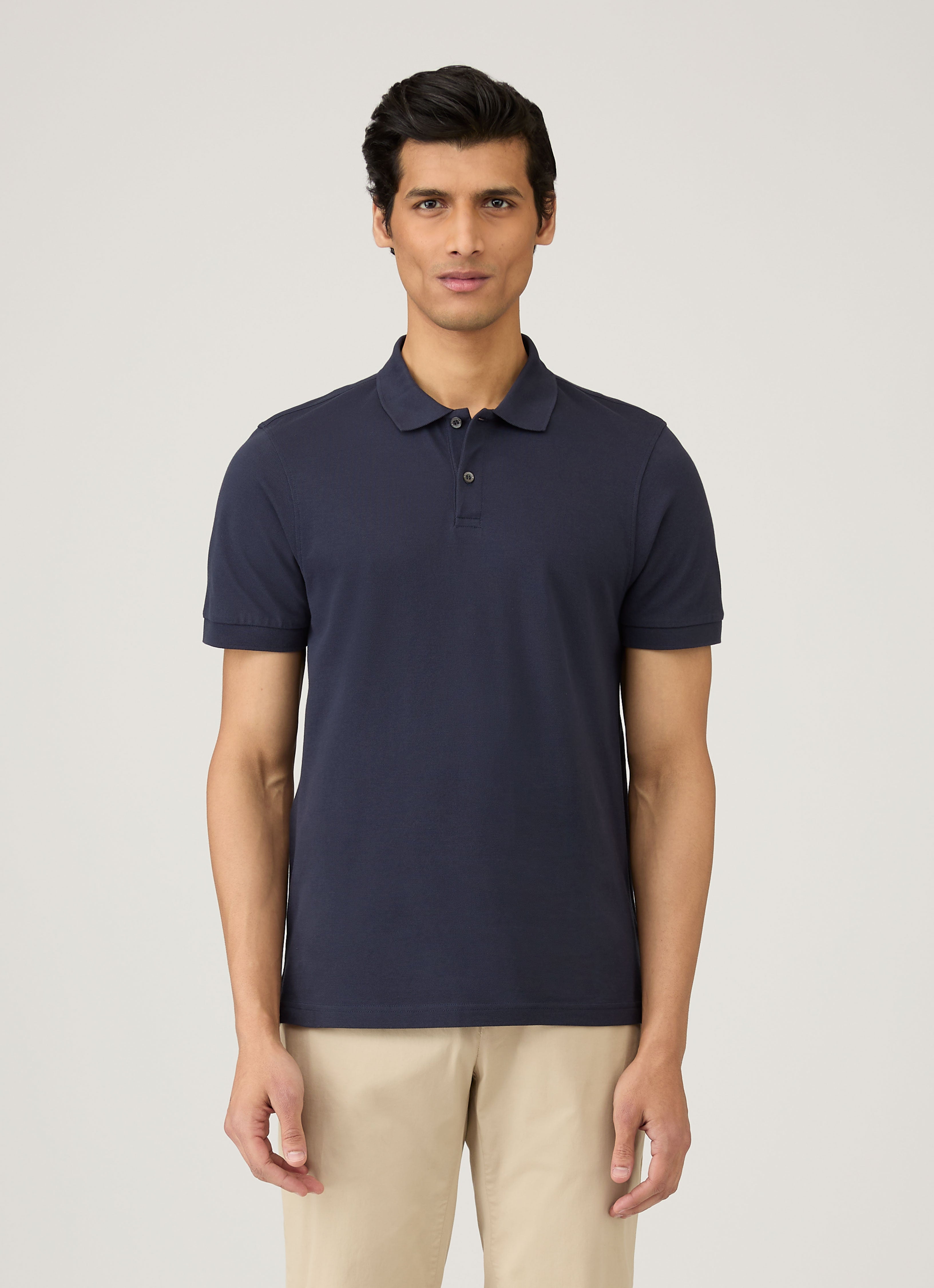 Men's Piqu¨¦ Polo Shirt in Navy