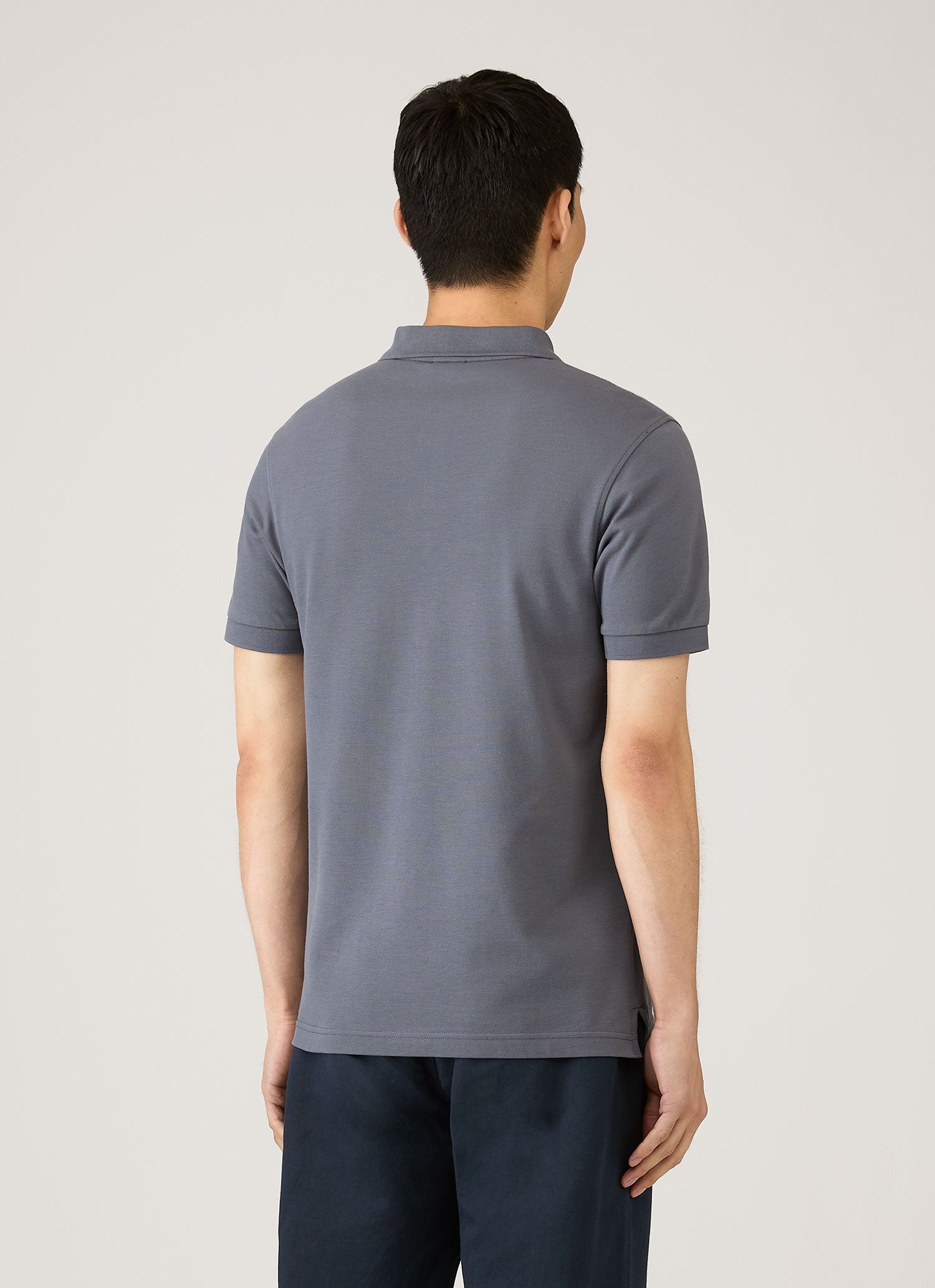 Men's Piqu¨¦ Polo Shirt in Slate Blue