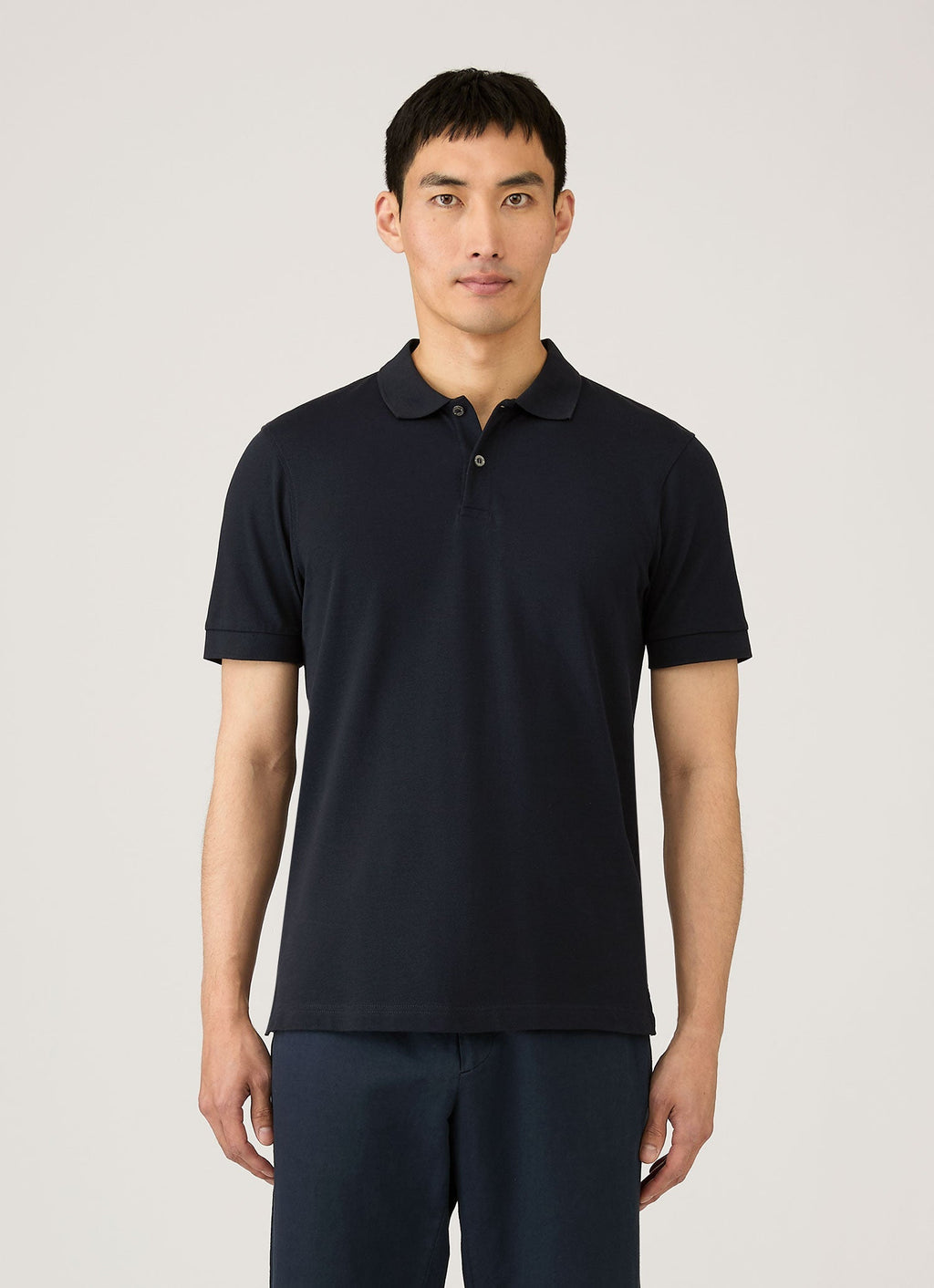 Men's Piqu¨¦ Polo Shirt in Midnight Navy