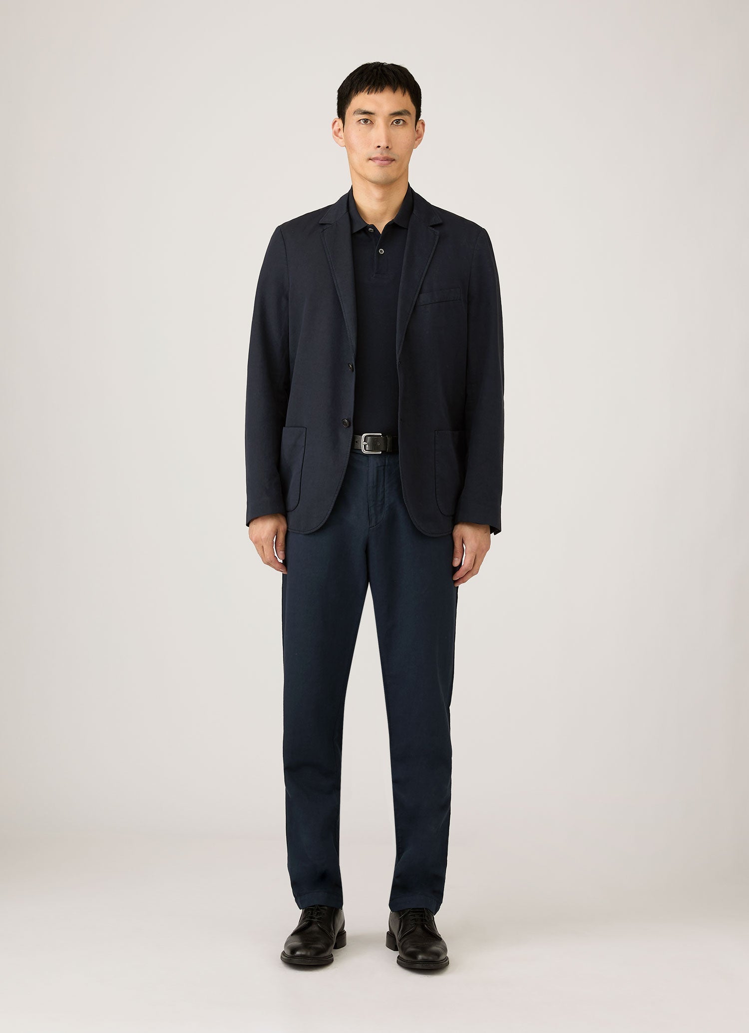Men's Piqu¨¦ Polo Shirt in Midnight Navy