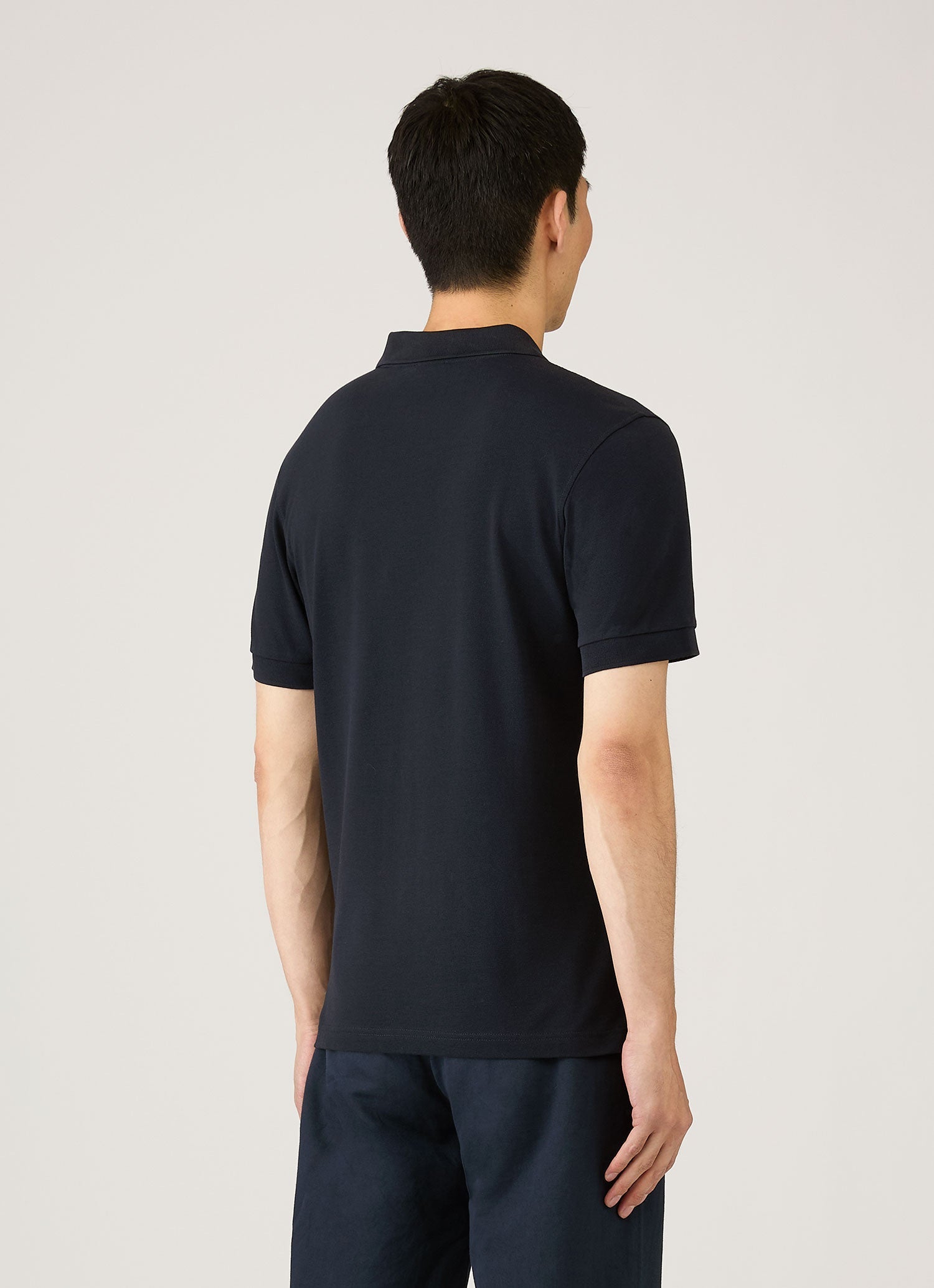 Men's Piqu¨¦ Polo Shirt in Midnight Navy