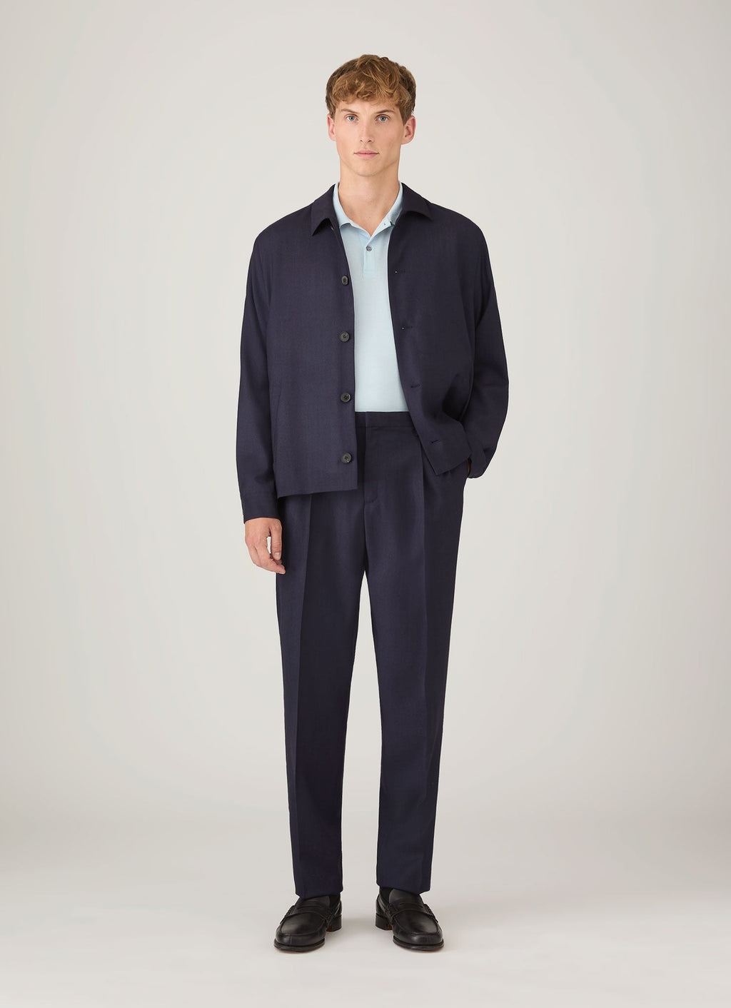 Men's Piqu¨¦ Polo Shirt in Frost Blue
