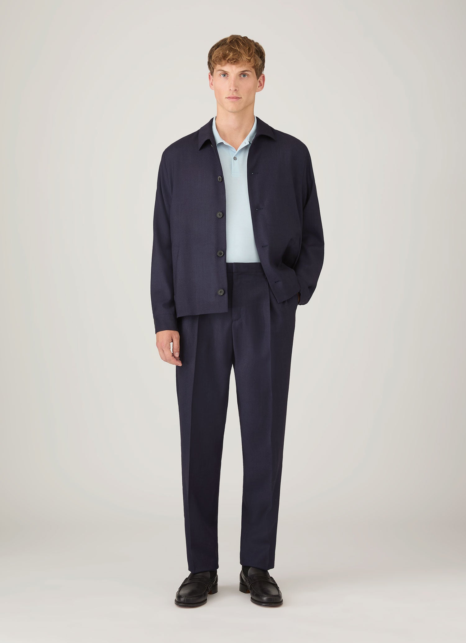 Men's Piqu¨¦ Polo Shirt in Frost Blue