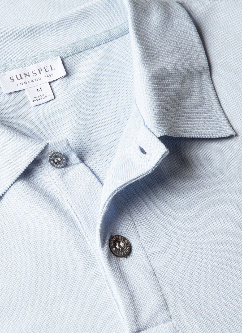 Men's Piqu¨¦ Polo Shirt in Pastel Blue