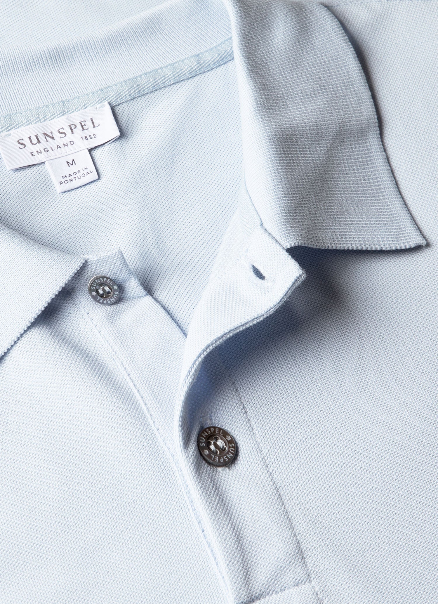 Men's Piqu¨¦ Polo Shirt in Pastel Blue