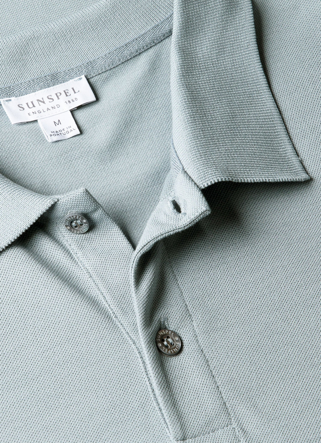 Men's Piqu¨¦ Polo Shirt in Stone Blue