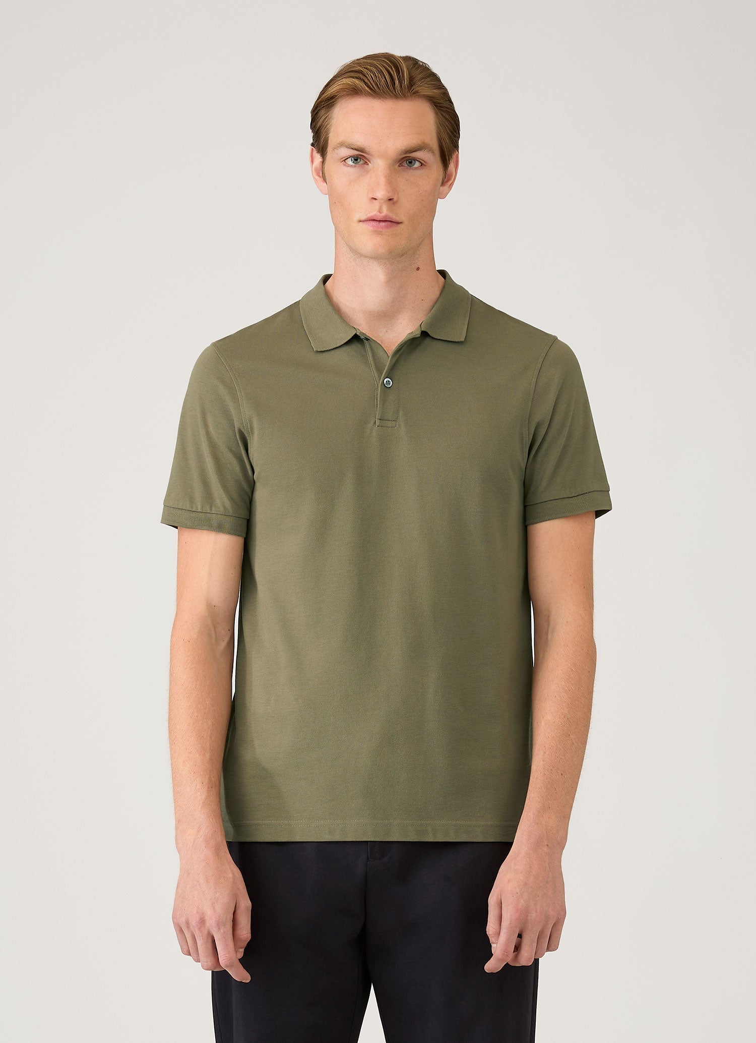 Men's Piqu¨¦ Polo Shirt in Khaki