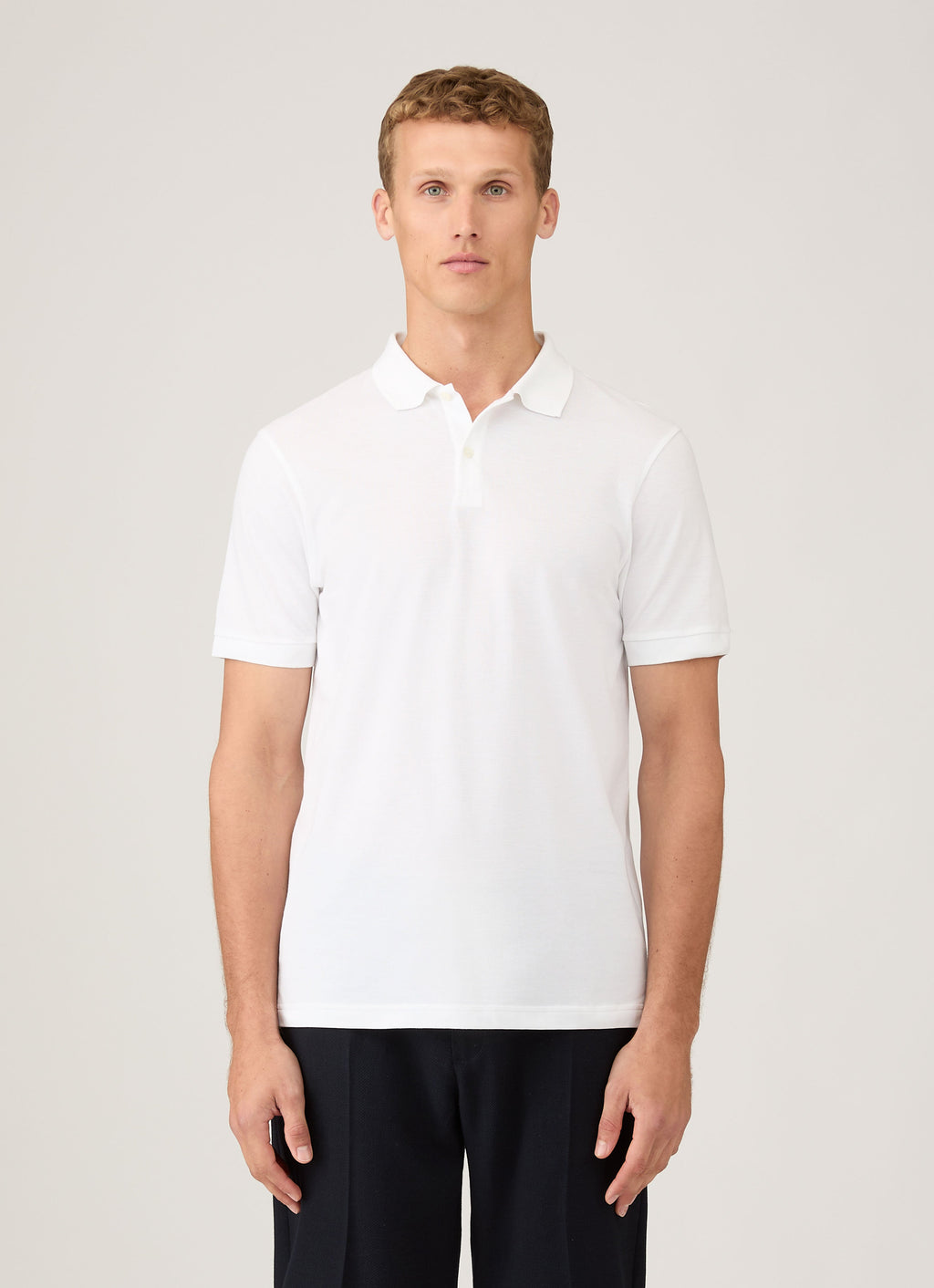 Men's Piqu¨¦ Polo Shirt in White
