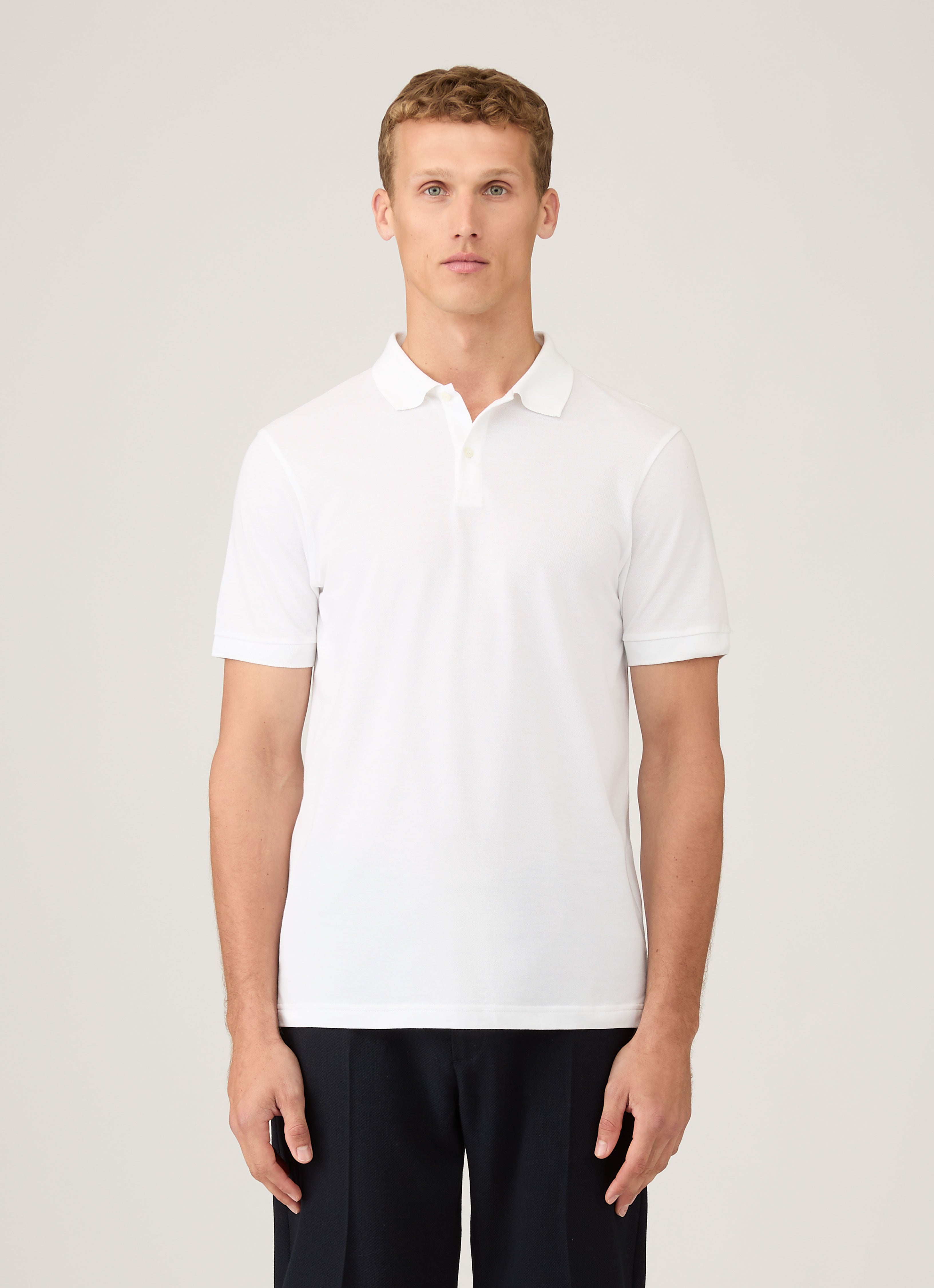 Men's Piqu¨¦ Polo Shirt in White