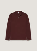 Men's Long Sleeve Piqu¨¦ Polo Shirt in Bakelite