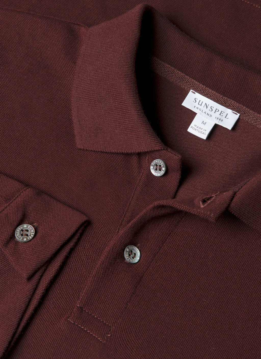 Men's Long Sleeve Piqu¨¦ Polo Shirt in Bakelite