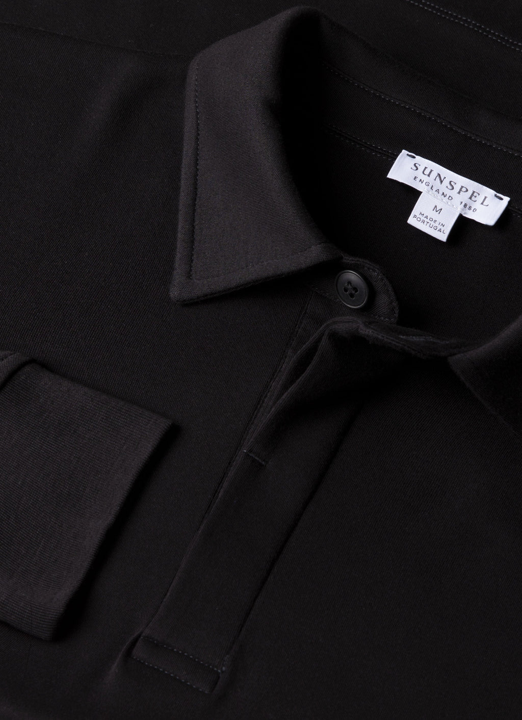 Men's Heavyweight Rugby Polo Shirt in Black