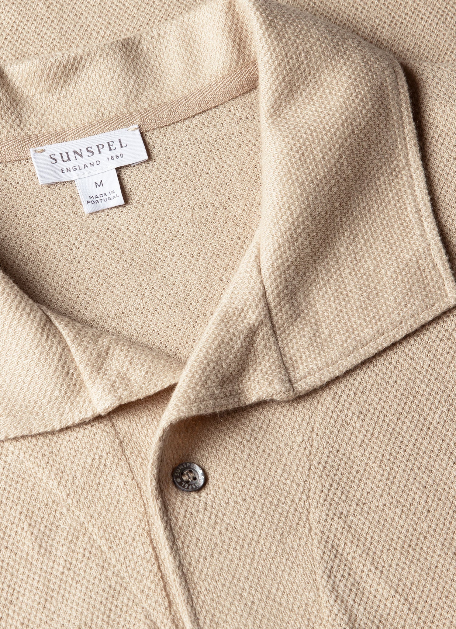 Men's Linen Piqu¨¦ Polo Shirt in Hazelwood