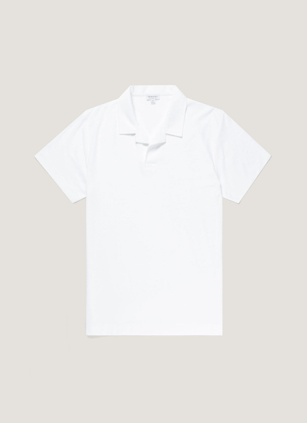 Men's Towelling Polo Shirt in White