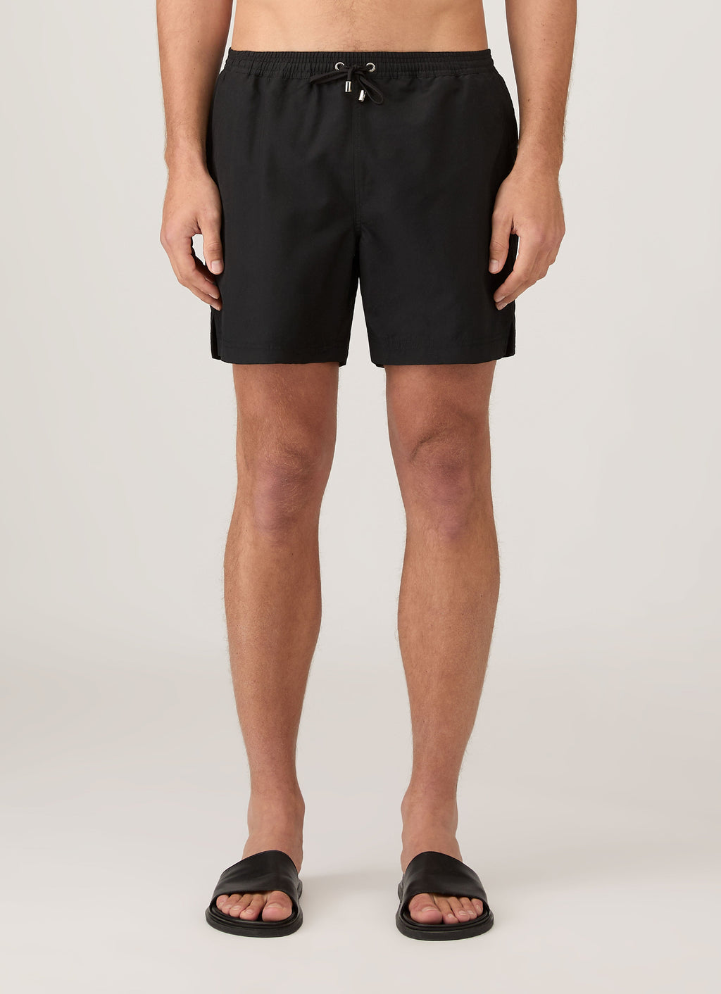Men's Drawstring Swim Shorts in Black