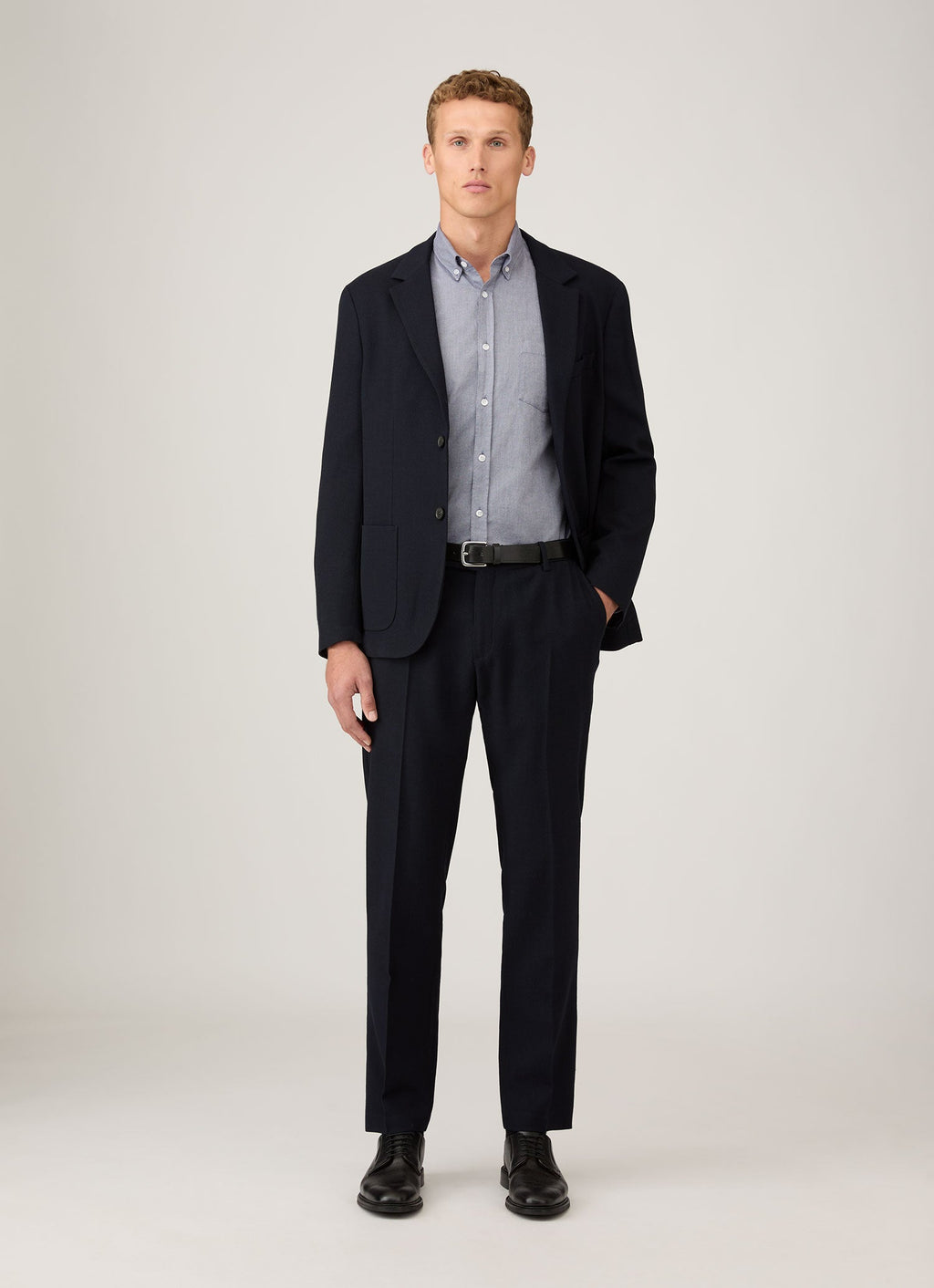 Men's Button Down Oxford Shirt in Dark Blue