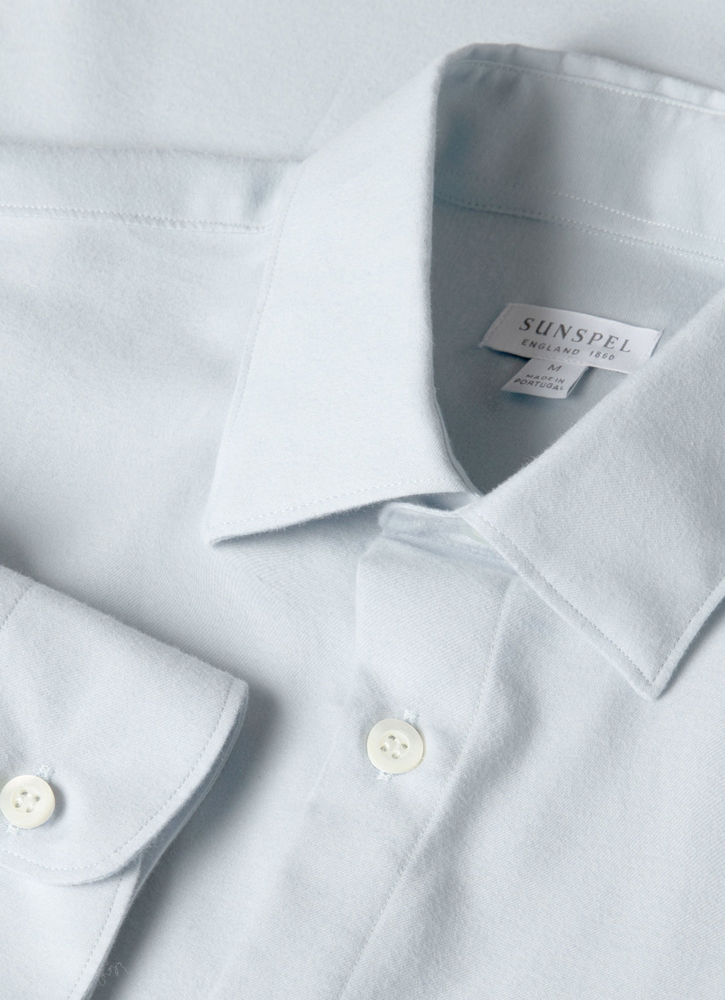 Men's Cotton Cashmere Shirt in Light Blue