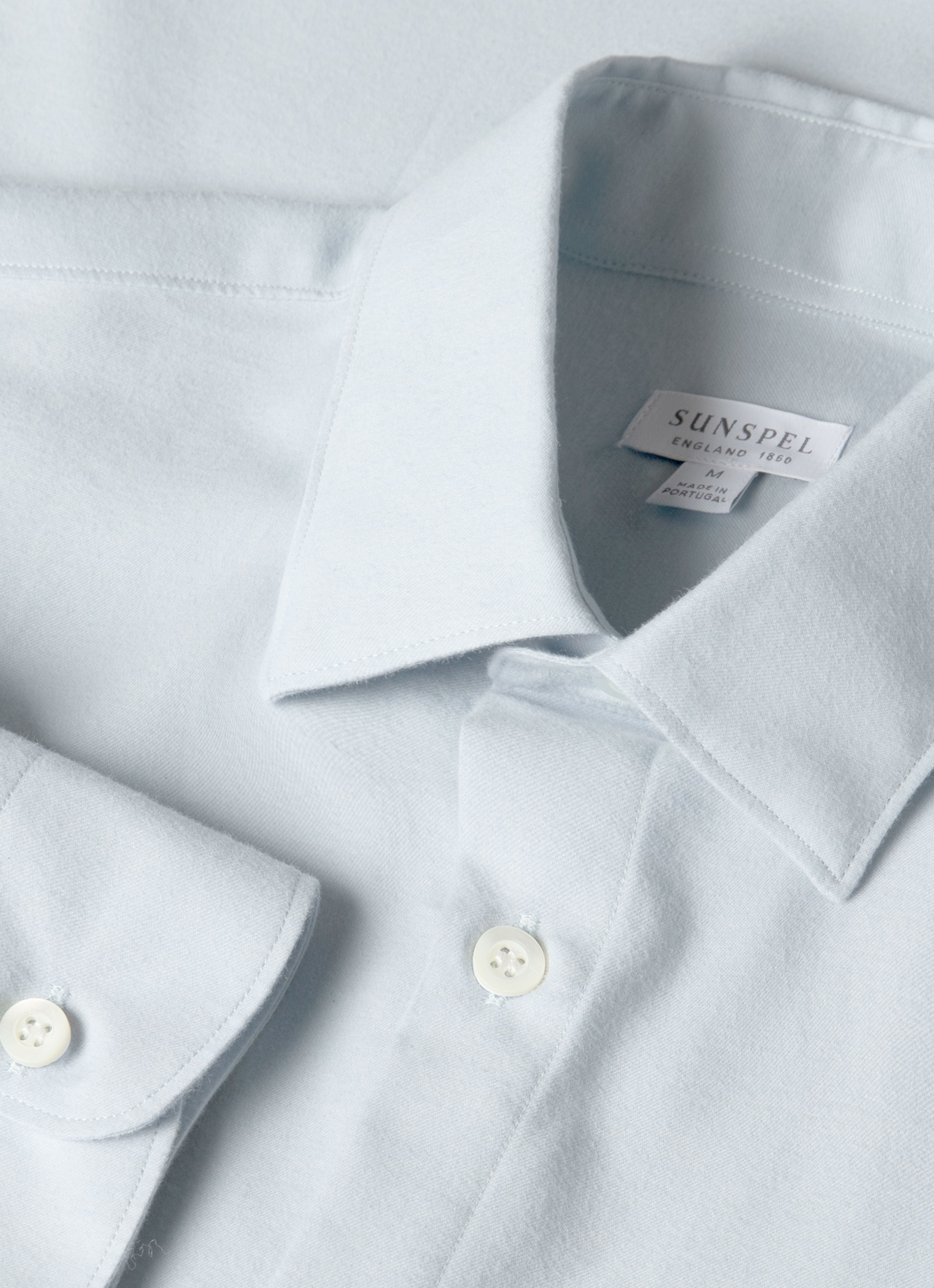Men's Cotton Cashmere Shirt in Light Blue