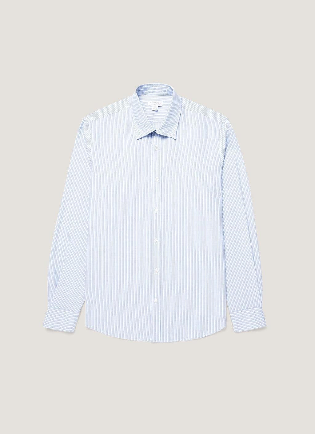 Men's Poplin Shirt in White/Blue/Navy