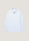 Men's Poplin Shirt in White/Blue/Navy