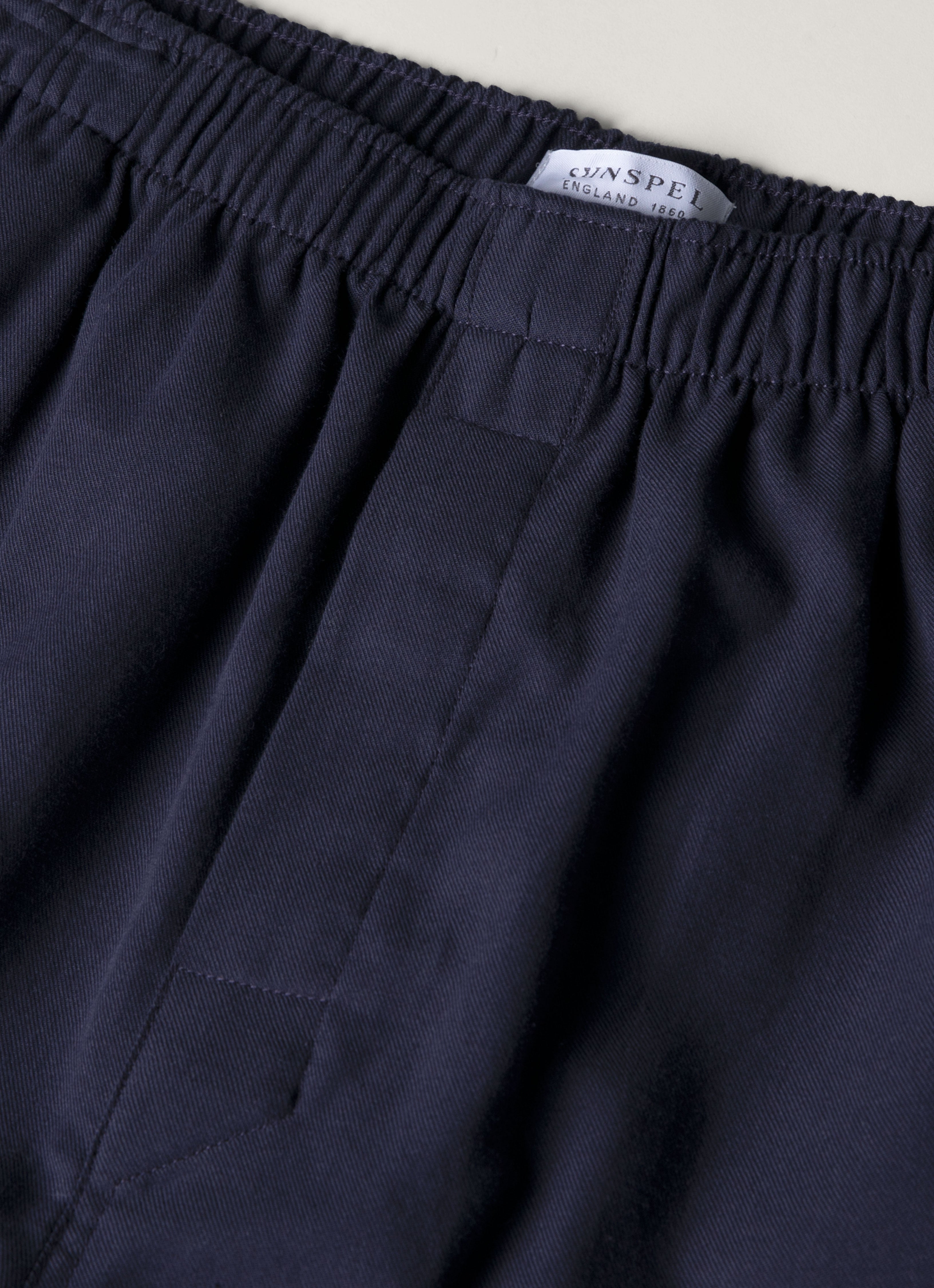 Men's Cotton Flannel Pyjama Set in Navy