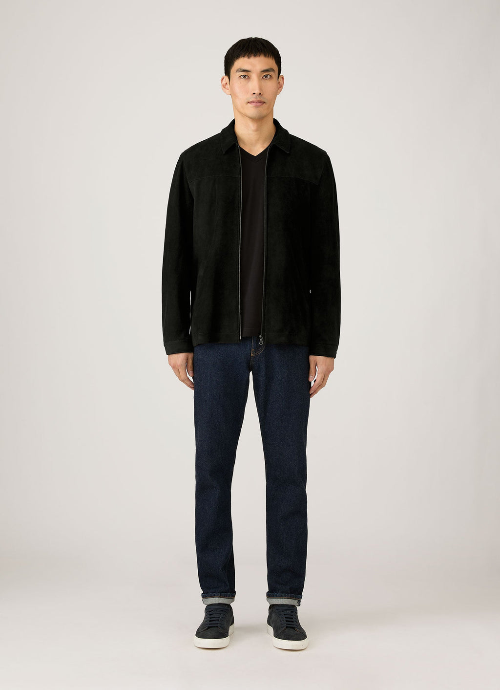 Men's Riviera Midweight V?neck T?shirt in Black